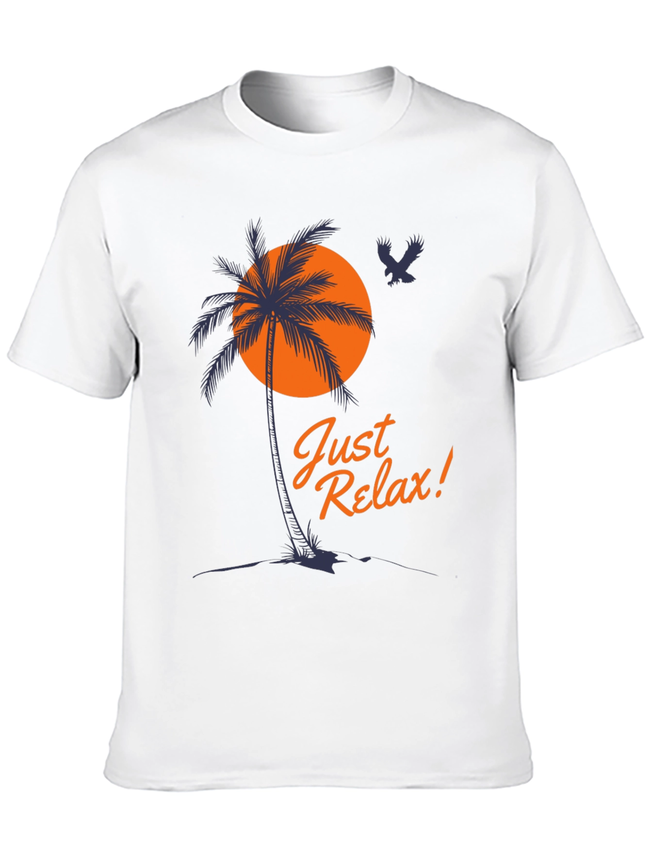Just Relax Mens Graphic Tee Palm Tree Vacation Shirt