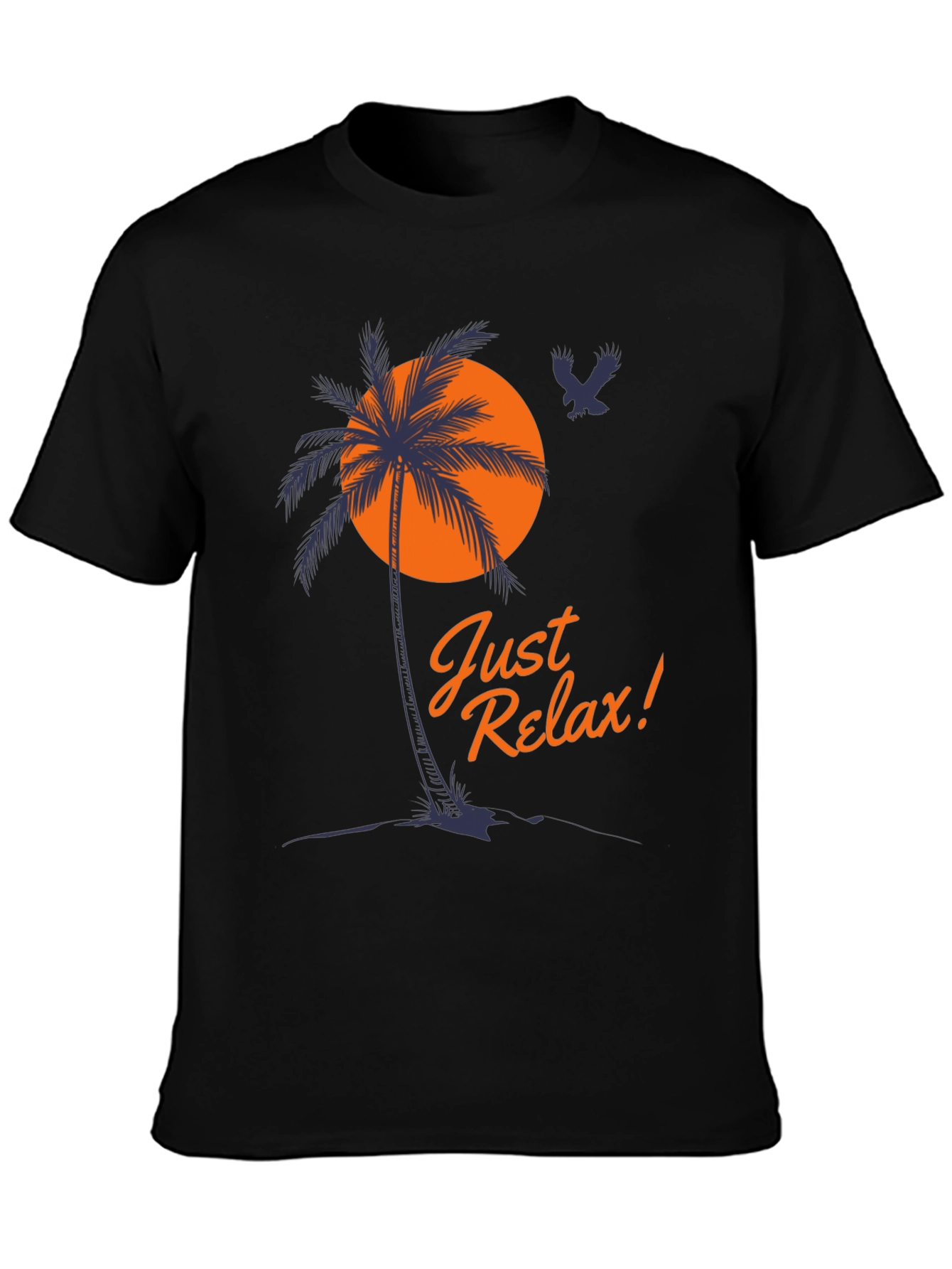 Just Relax Mens Graphic Tee Palm Tree Vacation Shirt