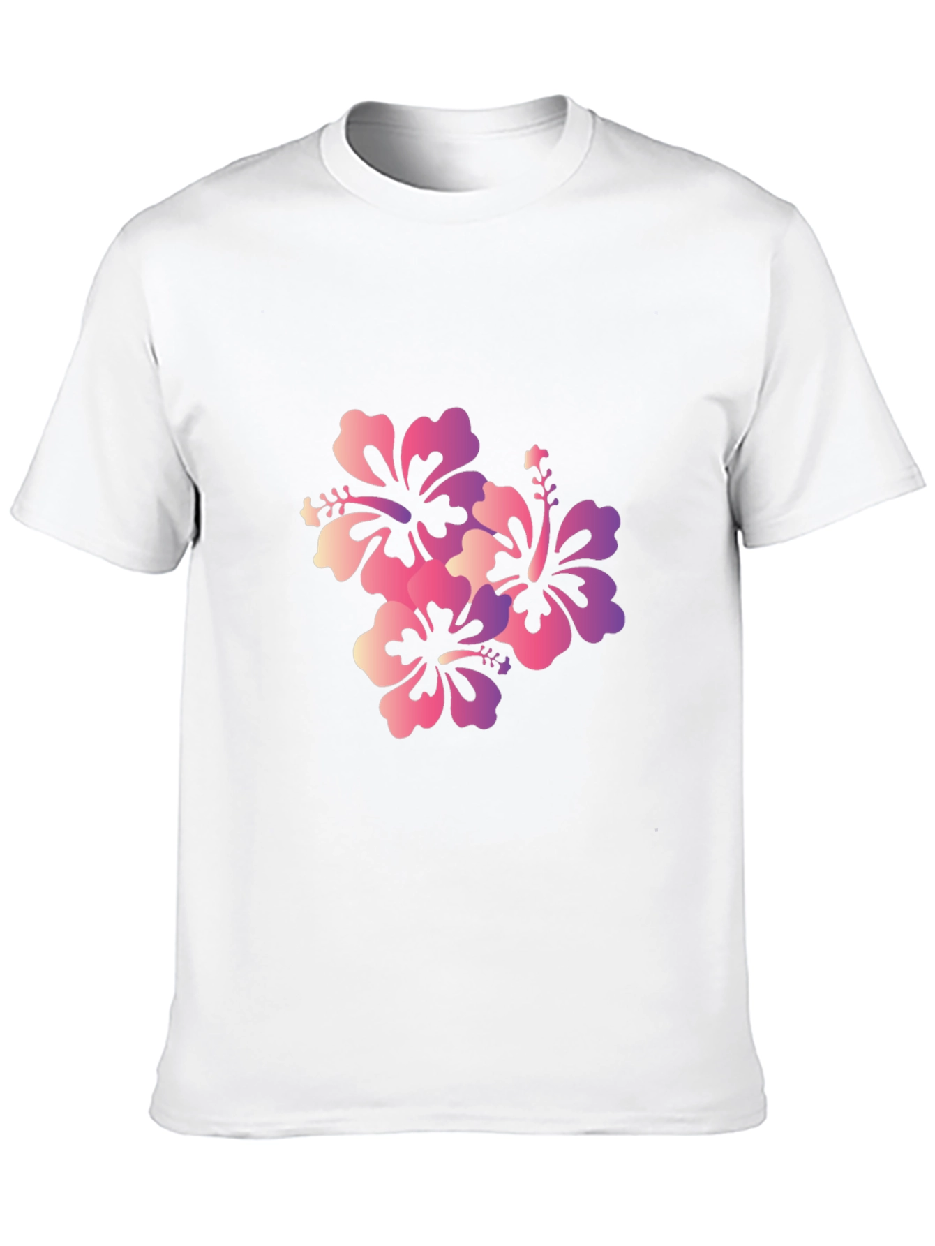 Mens Black Floral Print Short Sleeve T-Shirt