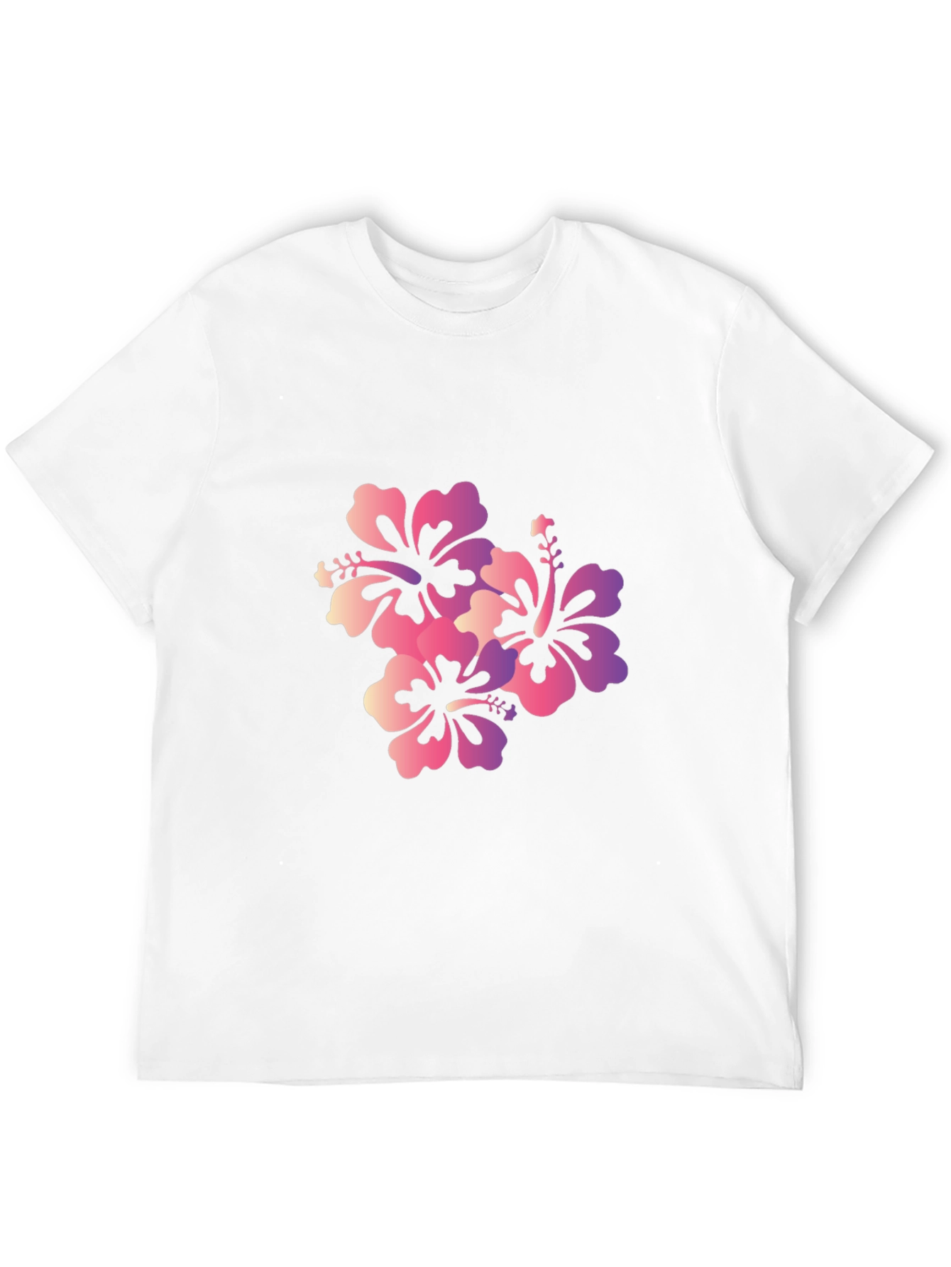 Mens Black Floral Print Short Sleeve T-Shirt
