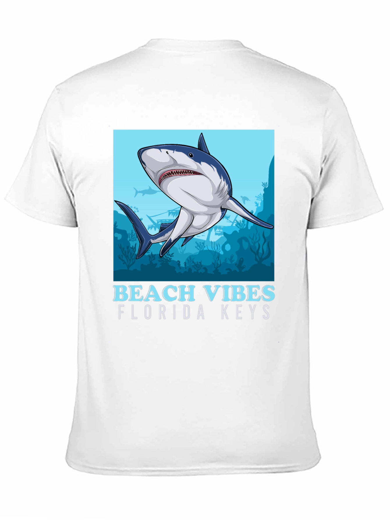 Beach Vibes Florida Keys Shark Graphic Tee