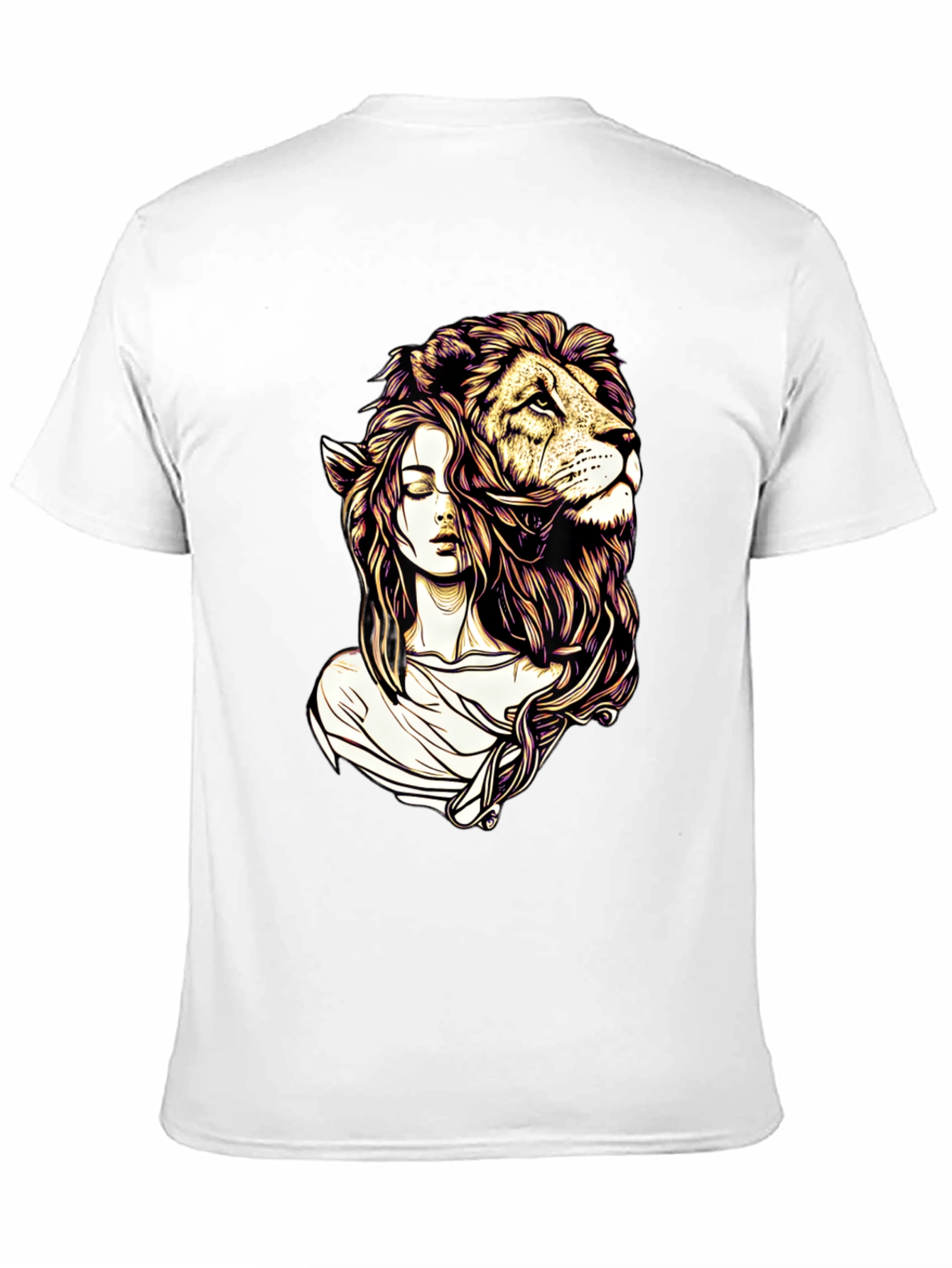 Lion Woman Graphic Tee - Stylish Black T-Shirt