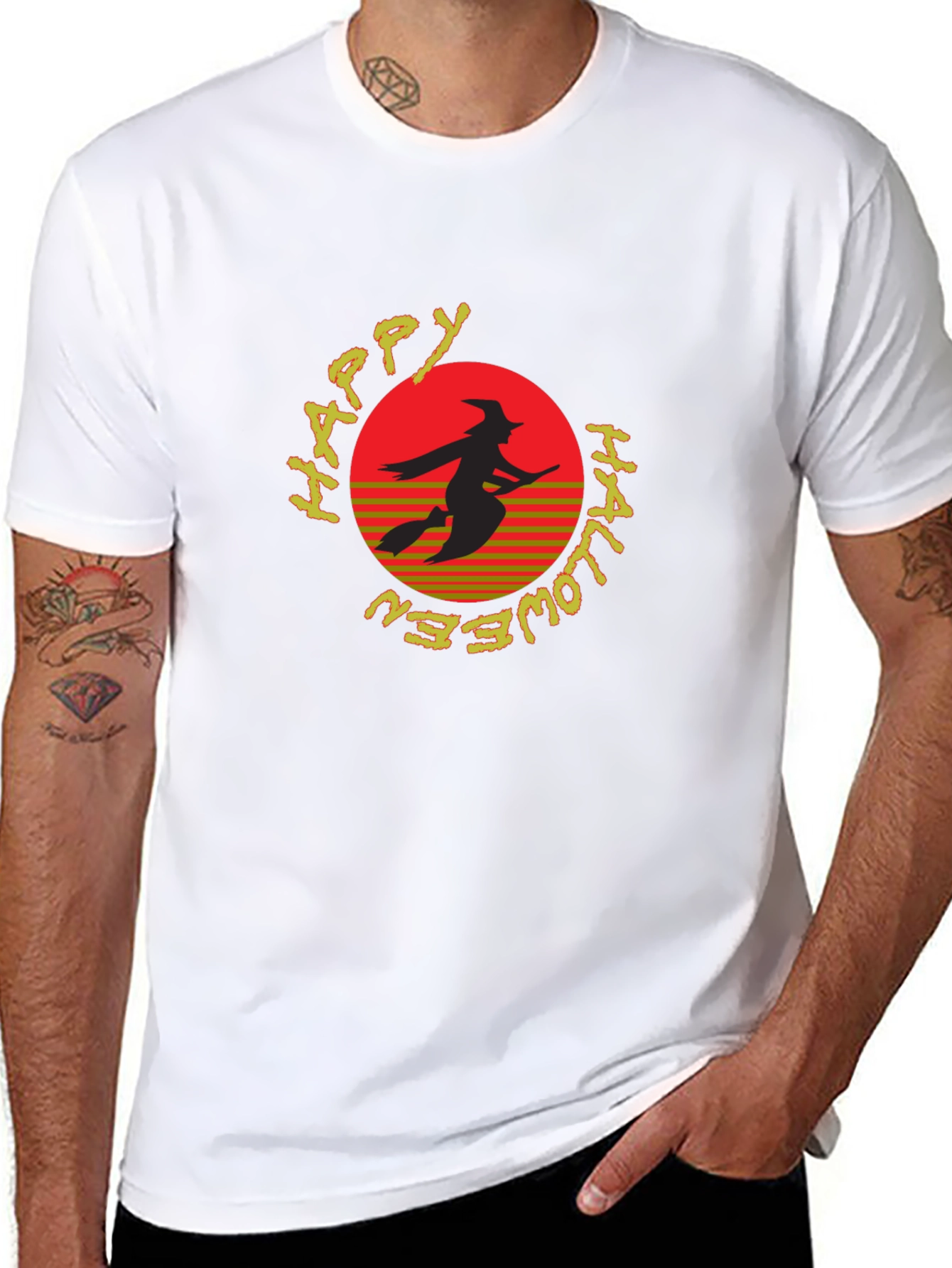 Happy Halloween Witch Silhouette T-Shirt