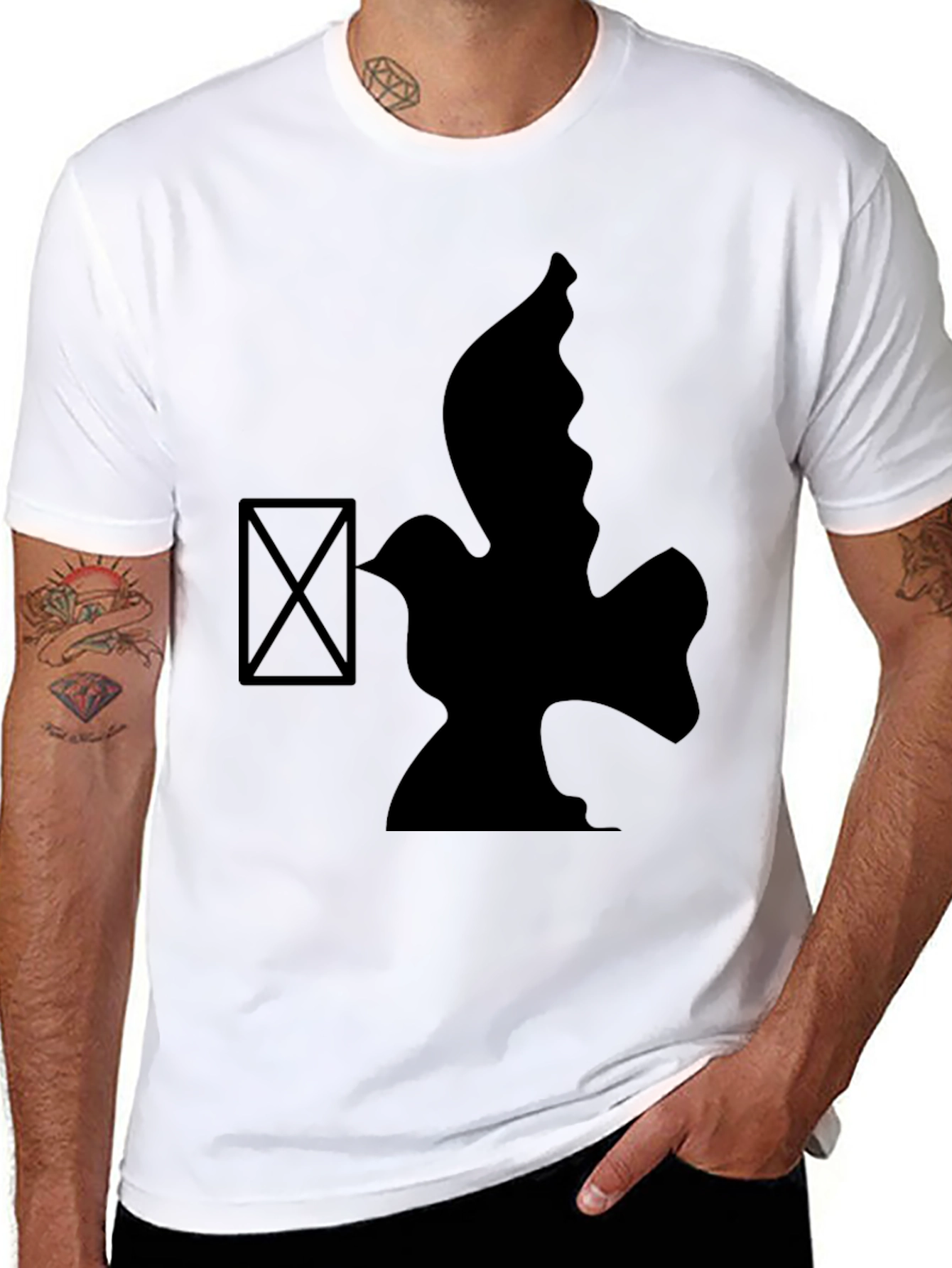 Black Dove Graphic Tee - Stylish Comfort