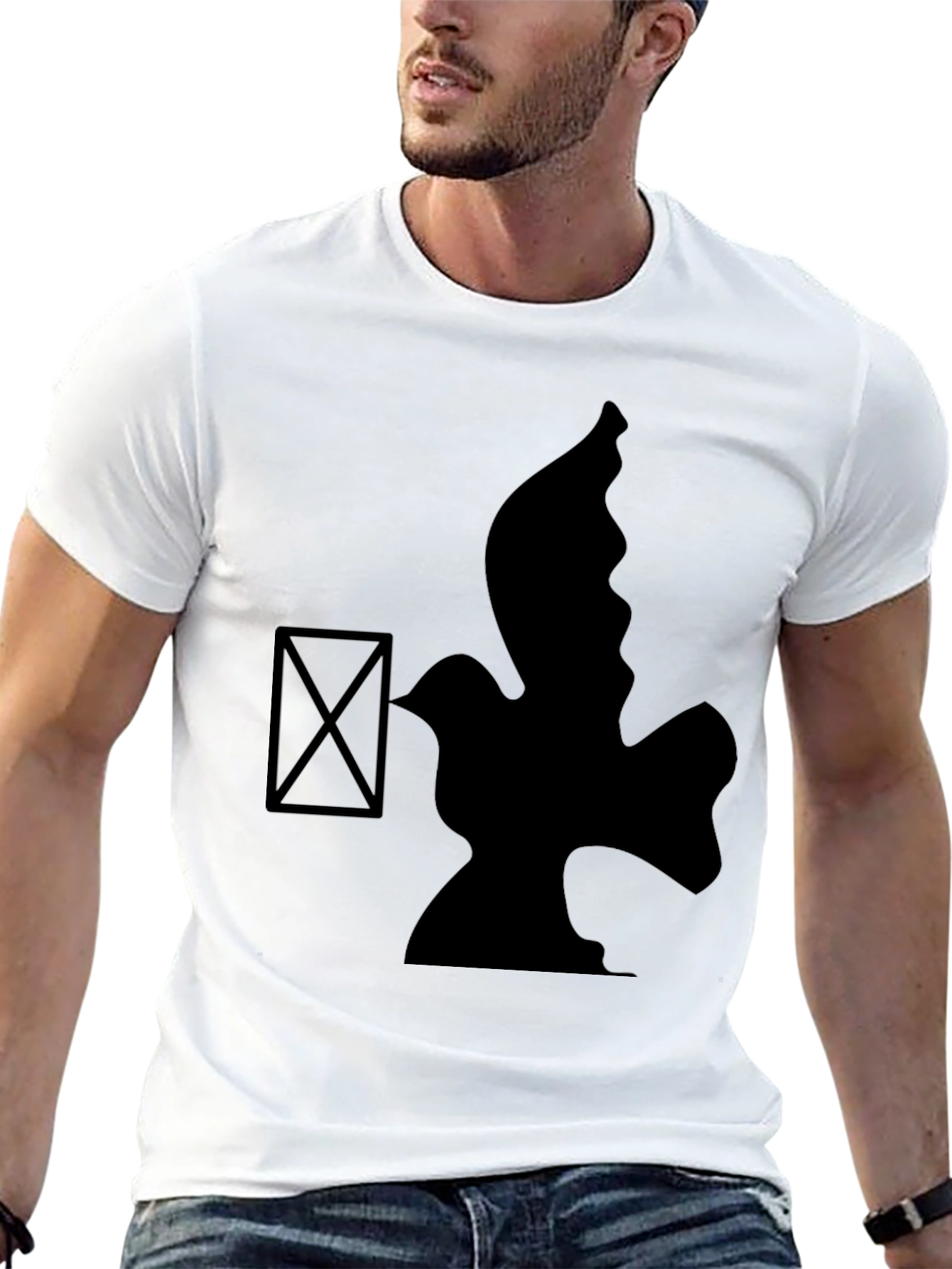 Black Dove Graphic Tee - Stylish Comfort