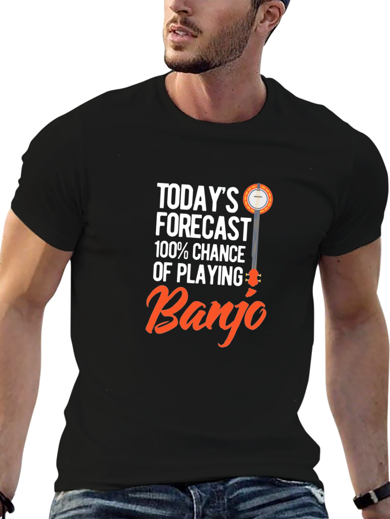 Banjo Forecast T-Shirt - 100% Chance of Playing