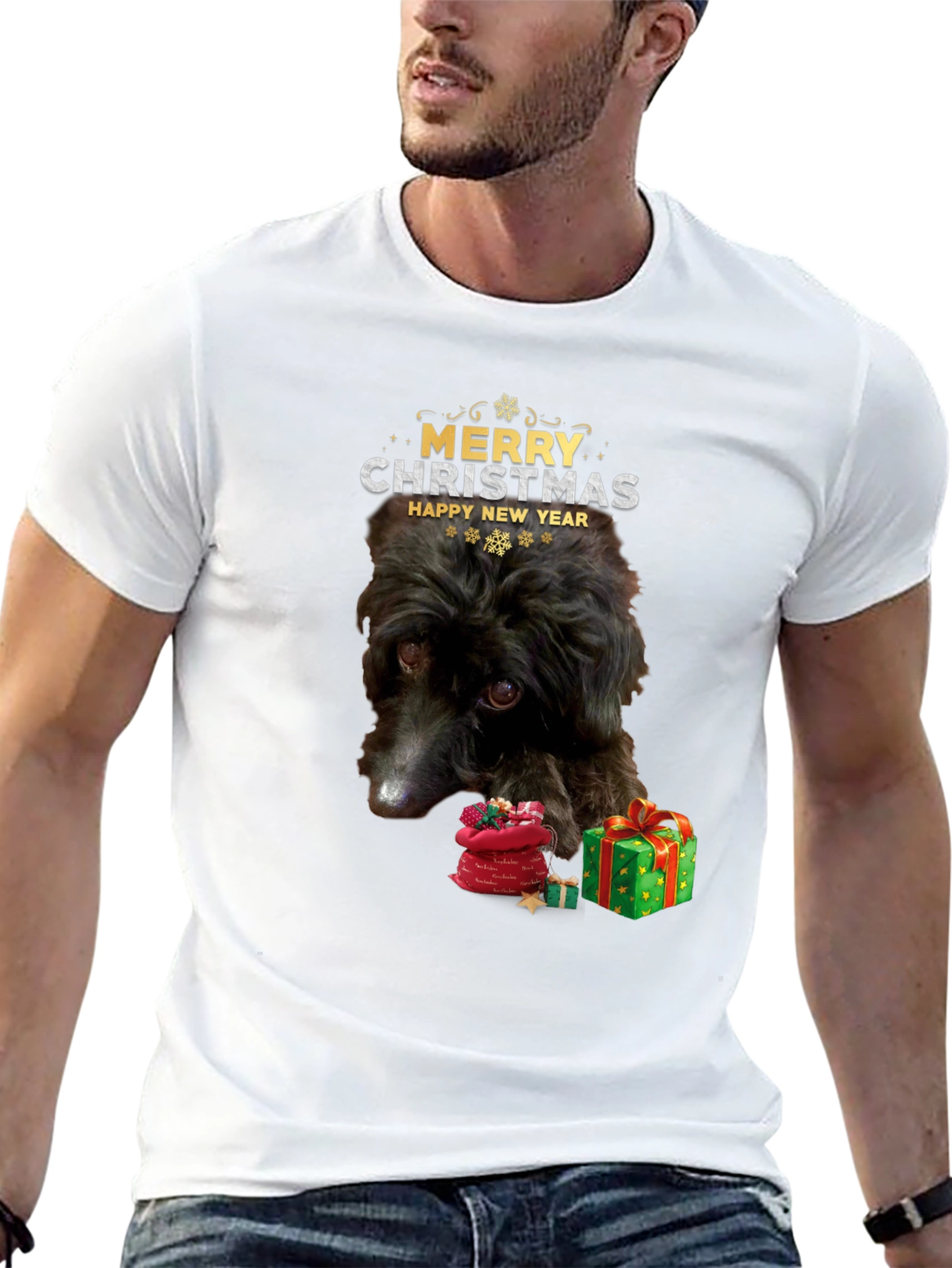 Festive Dog Christmas T-Shirt