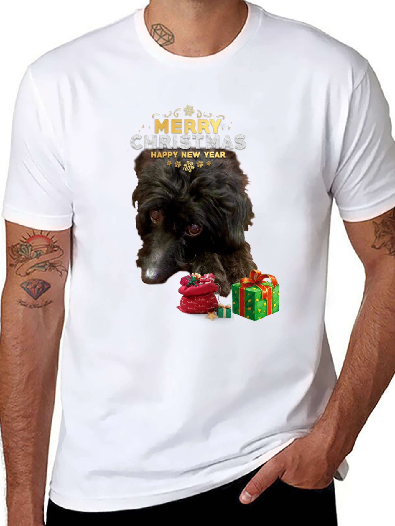Festive Dog Christmas T-Shirt