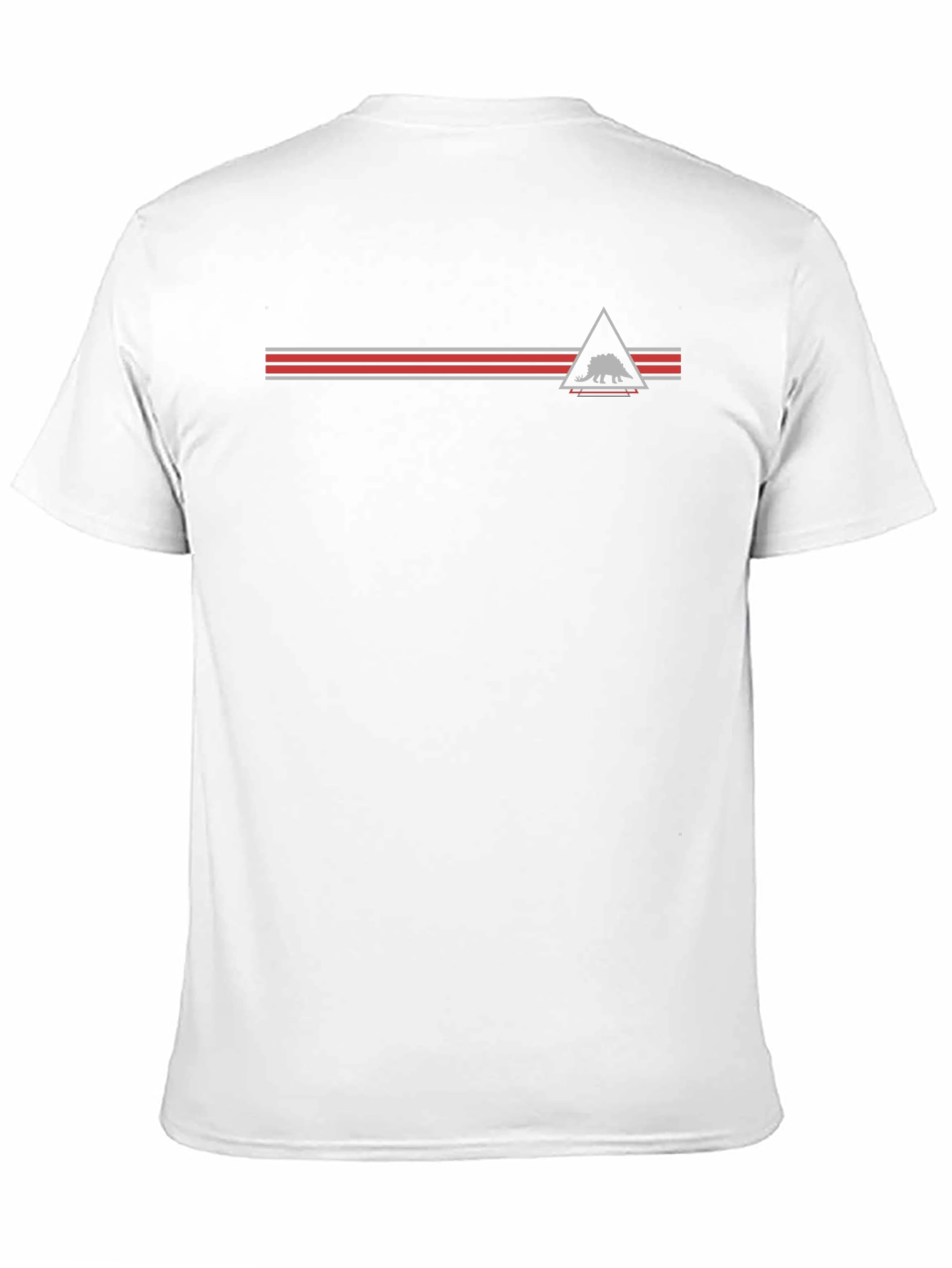 Retro Dinosaur Triangle Graphic Tee - Black