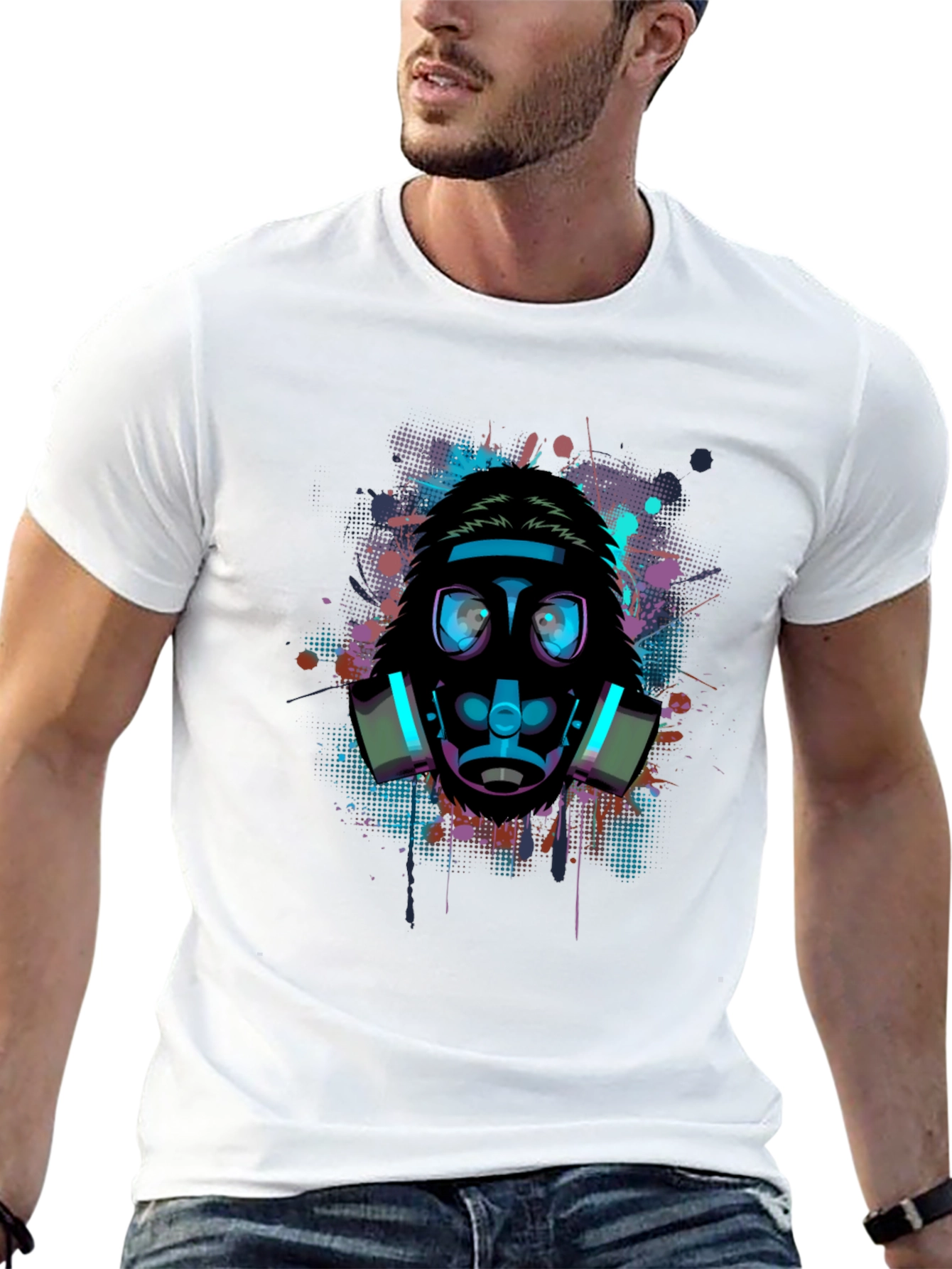 Graphic Gas Mask T-Shirt - Urban Style