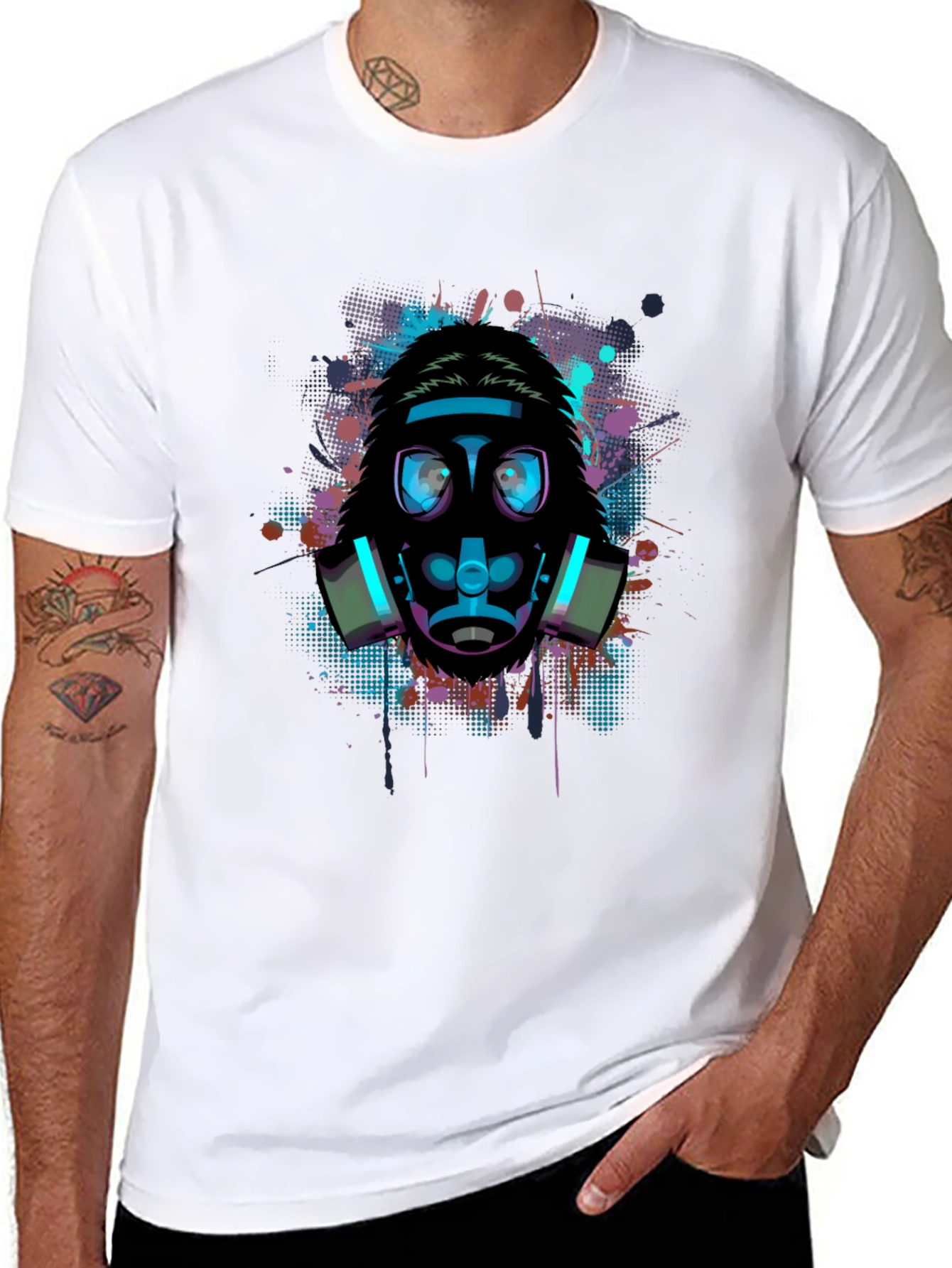 Graphic Gas Mask T-Shirt - Urban Style