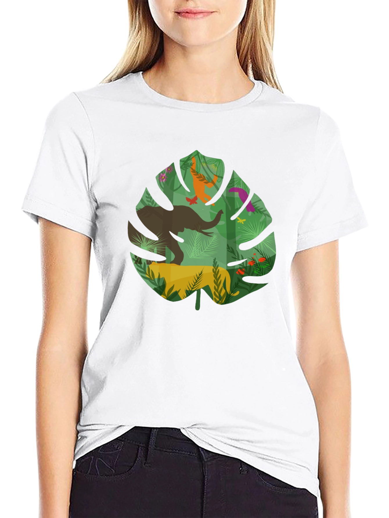 Jungle Leaf Graphic T-Shirt