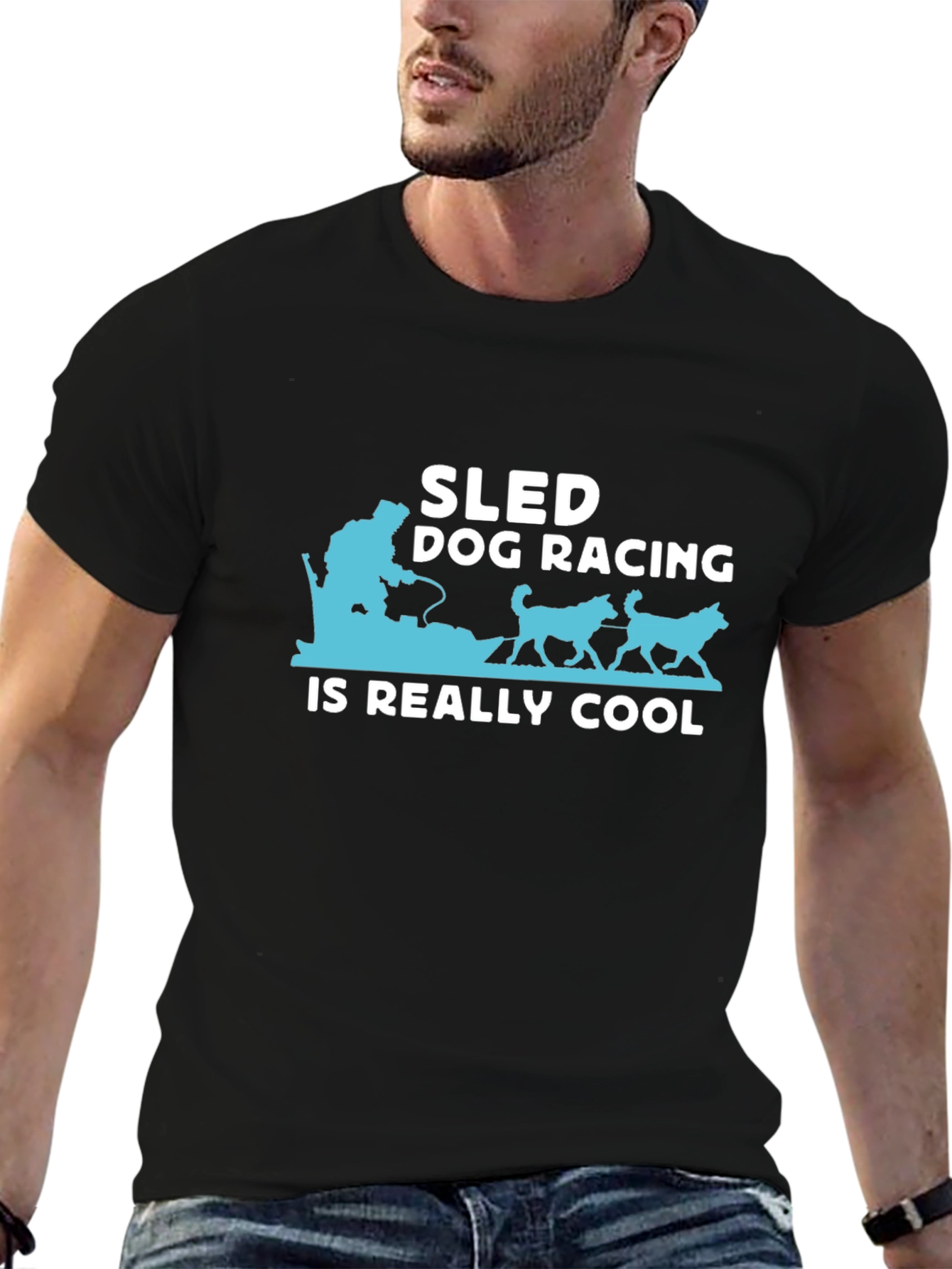 Sled Dog Racing T-Shirt - Cool Graphic Tee
