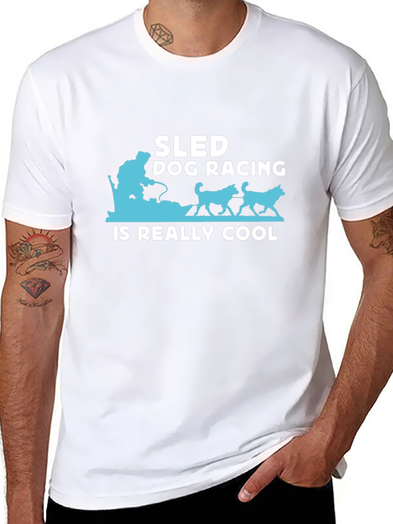 Sled Dog Racing T-Shirt - Cool Graphic Tee