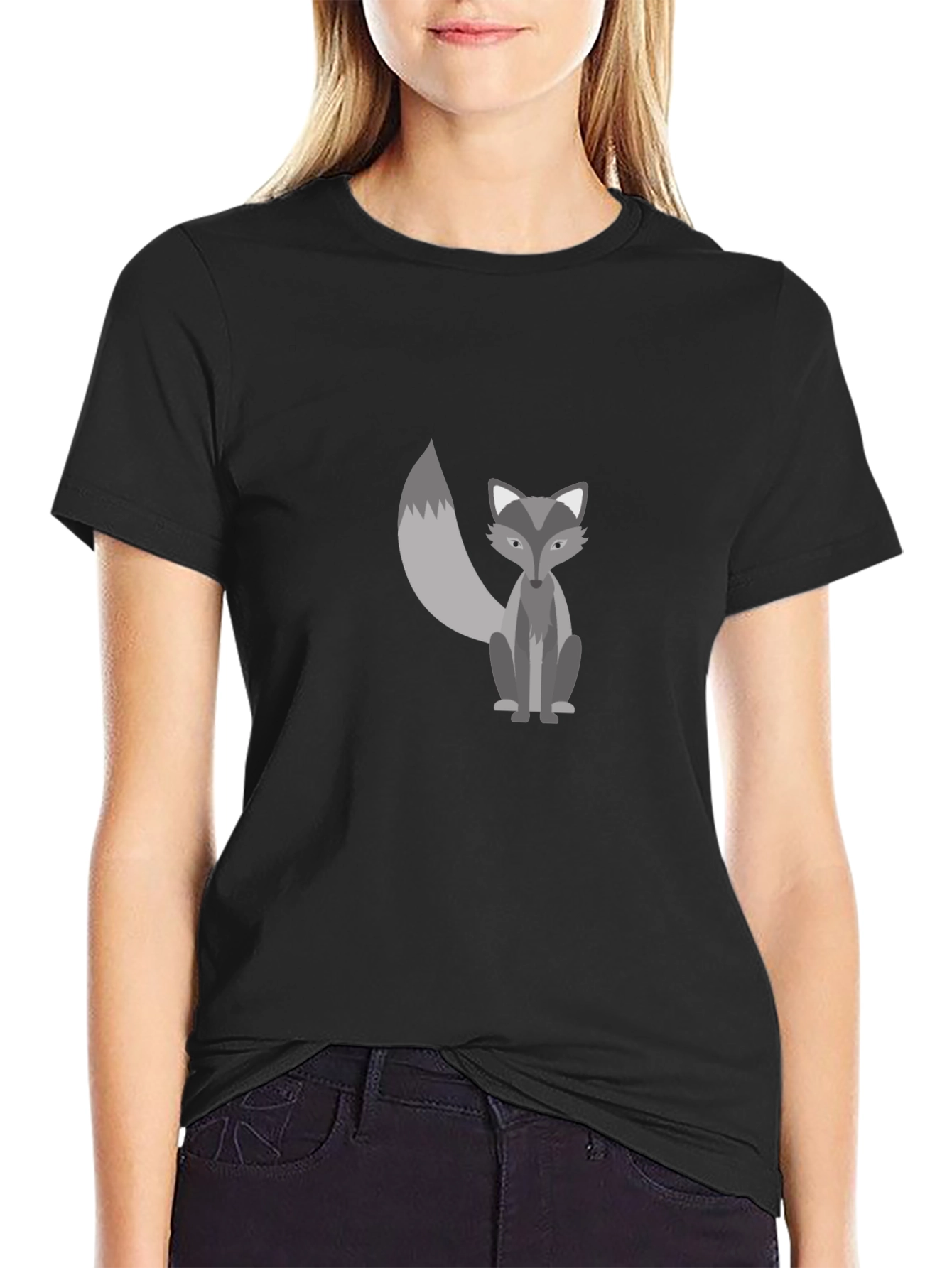 Fox Graphic Print T-Shirt - Casual Mens Tee