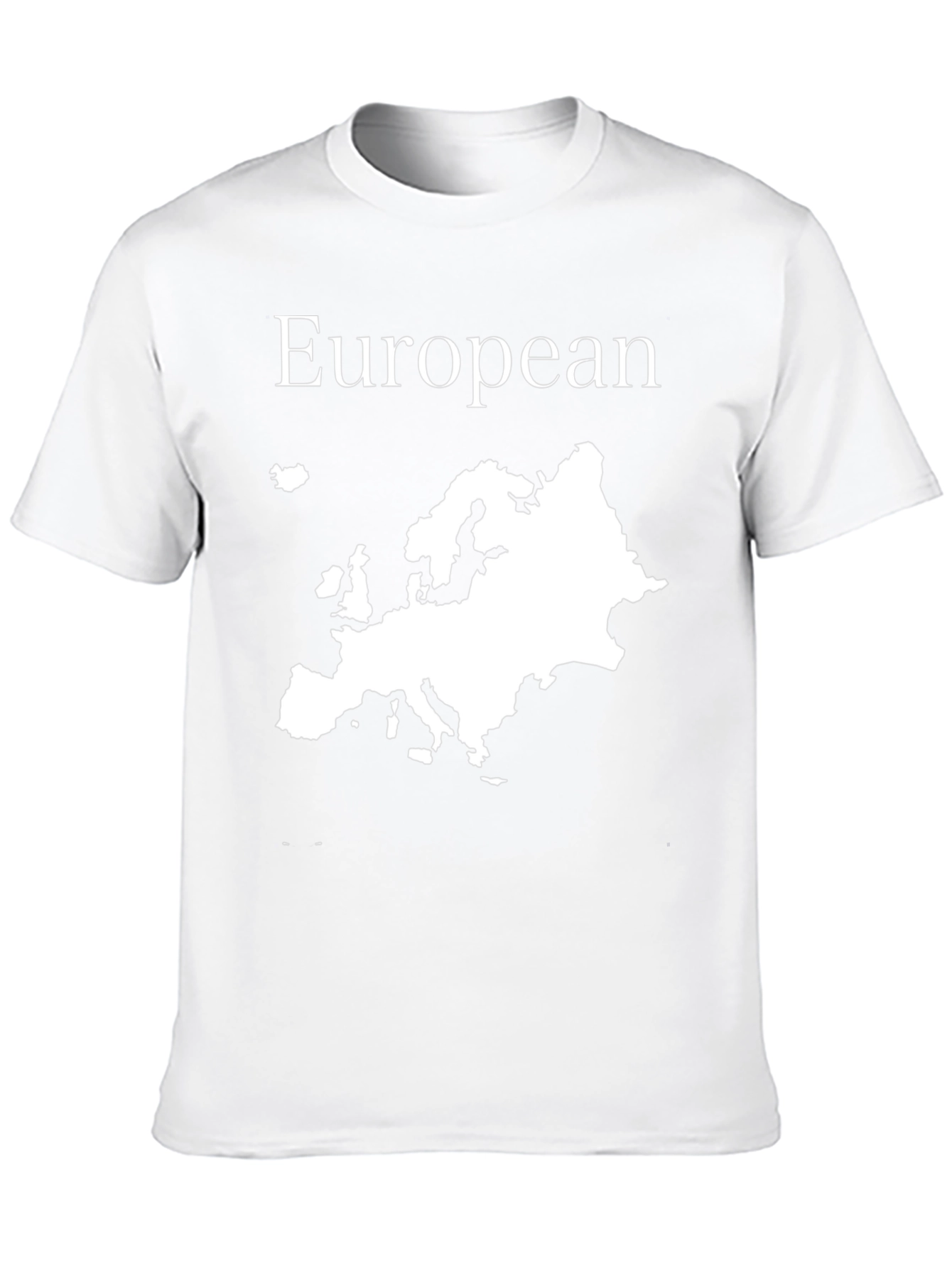 European Map Graphic T-Shirt - Black