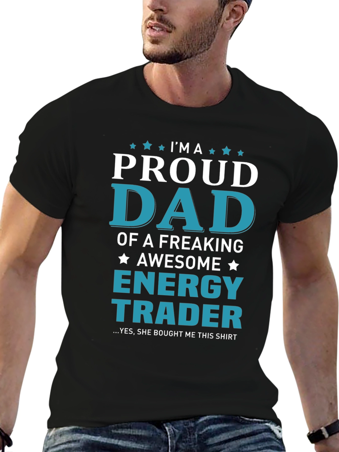 Proud Dad Energy Trader Graphic T-Shirt