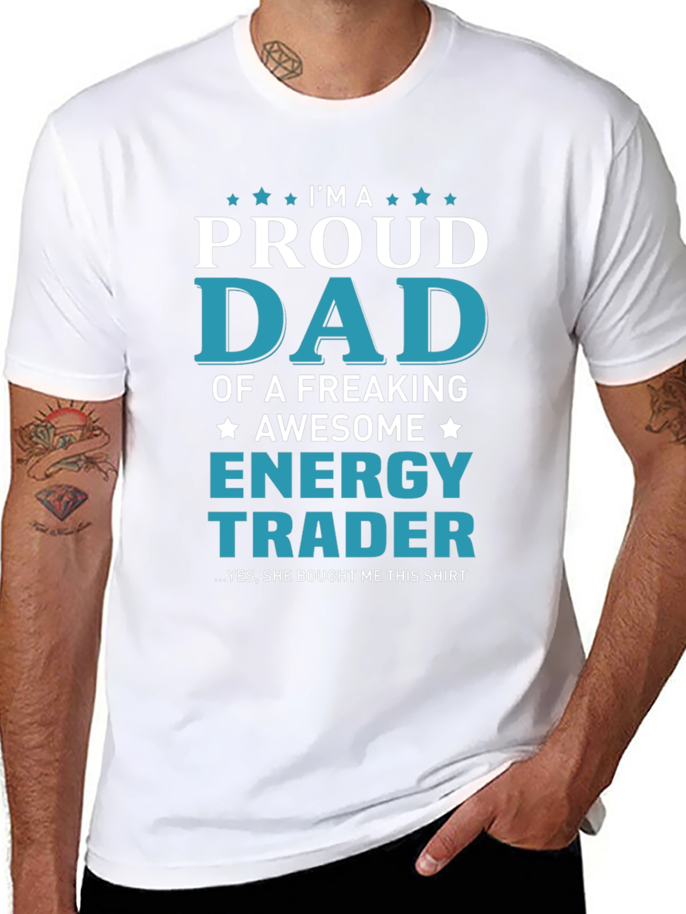 Proud Dad Energy Trader Graphic T-Shirt