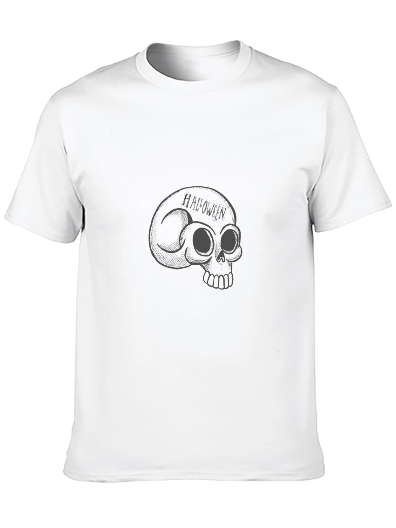 Skull Graphic Print Black T-Shirt
