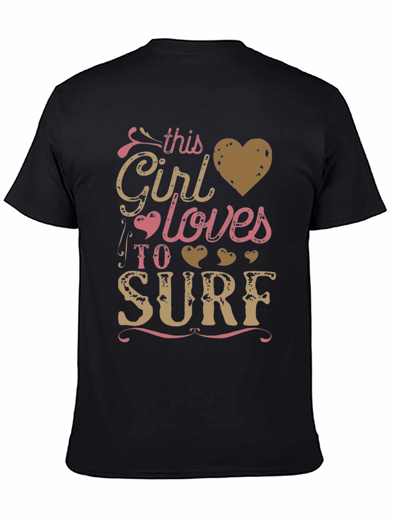 Surf Girl Graphic Tee -  Comfortable Cotton T-Shirt