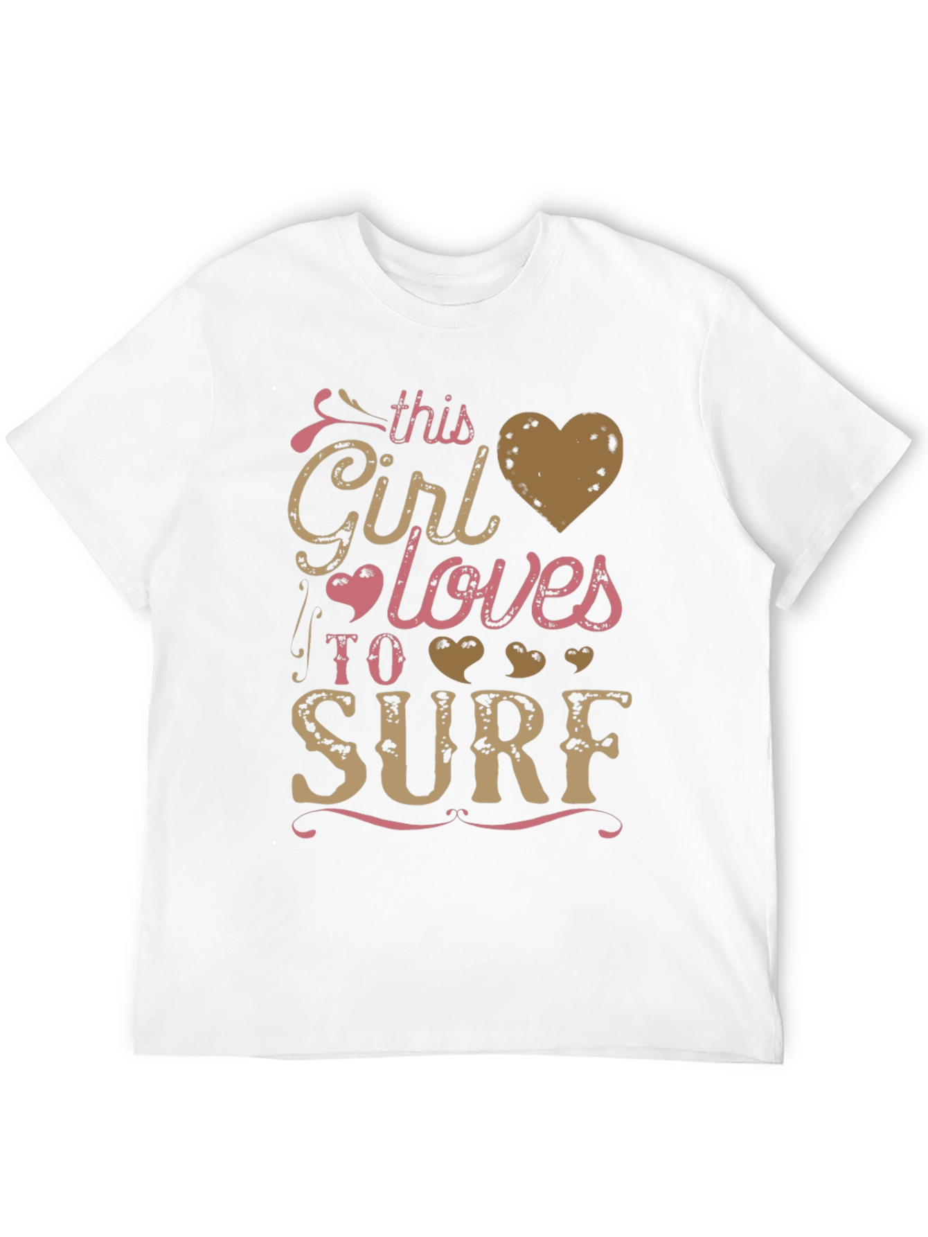 Surf Girl Graphic Tee -  Comfortable Cotton T-Shirt