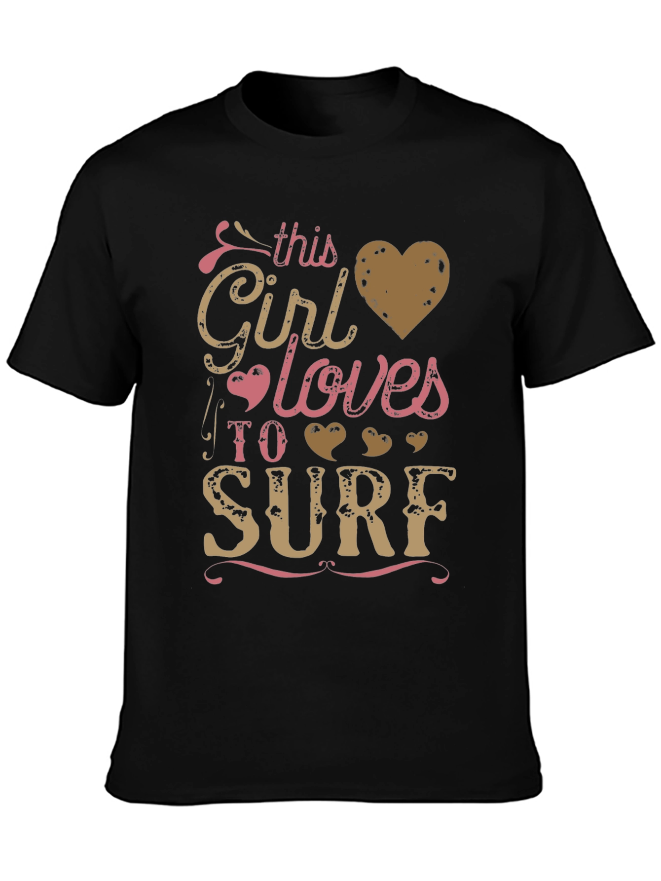 Surf Girl Graphic Tee -  Comfortable Cotton T-Shirt