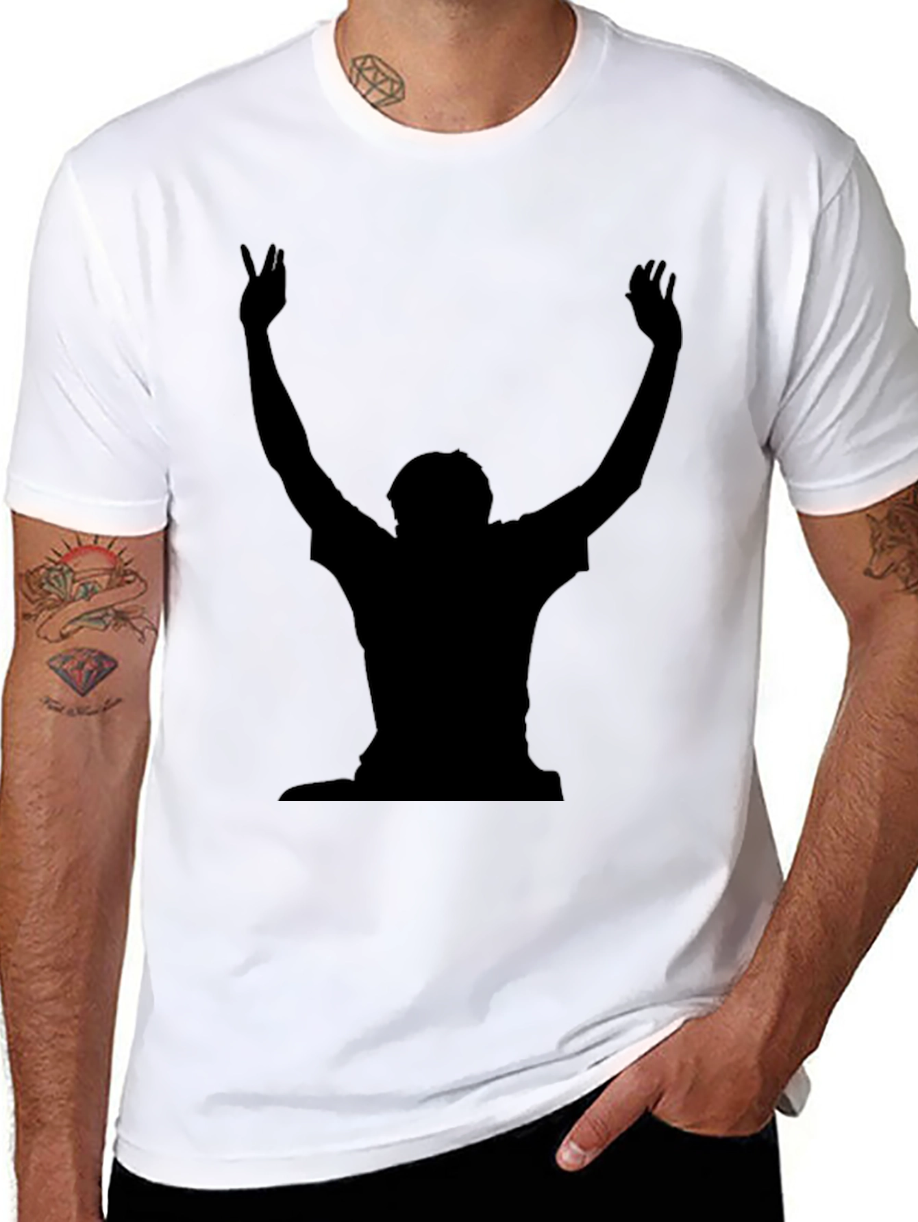 Silhouette Graphic T-Shirt - Black