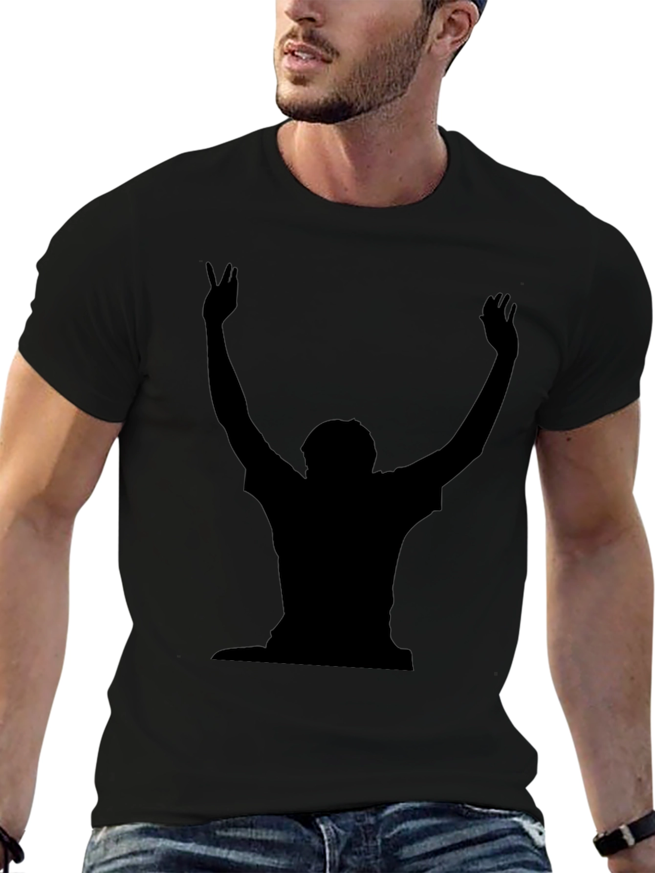 Silhouette Graphic T-Shirt - Black