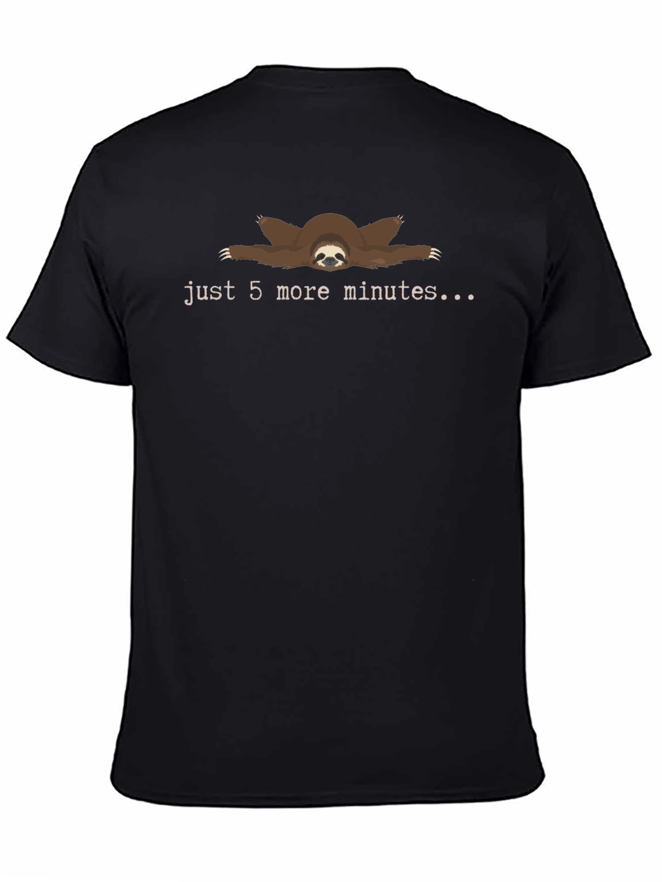 Just 5 More Minutes Sloth Graphic T-Shirt