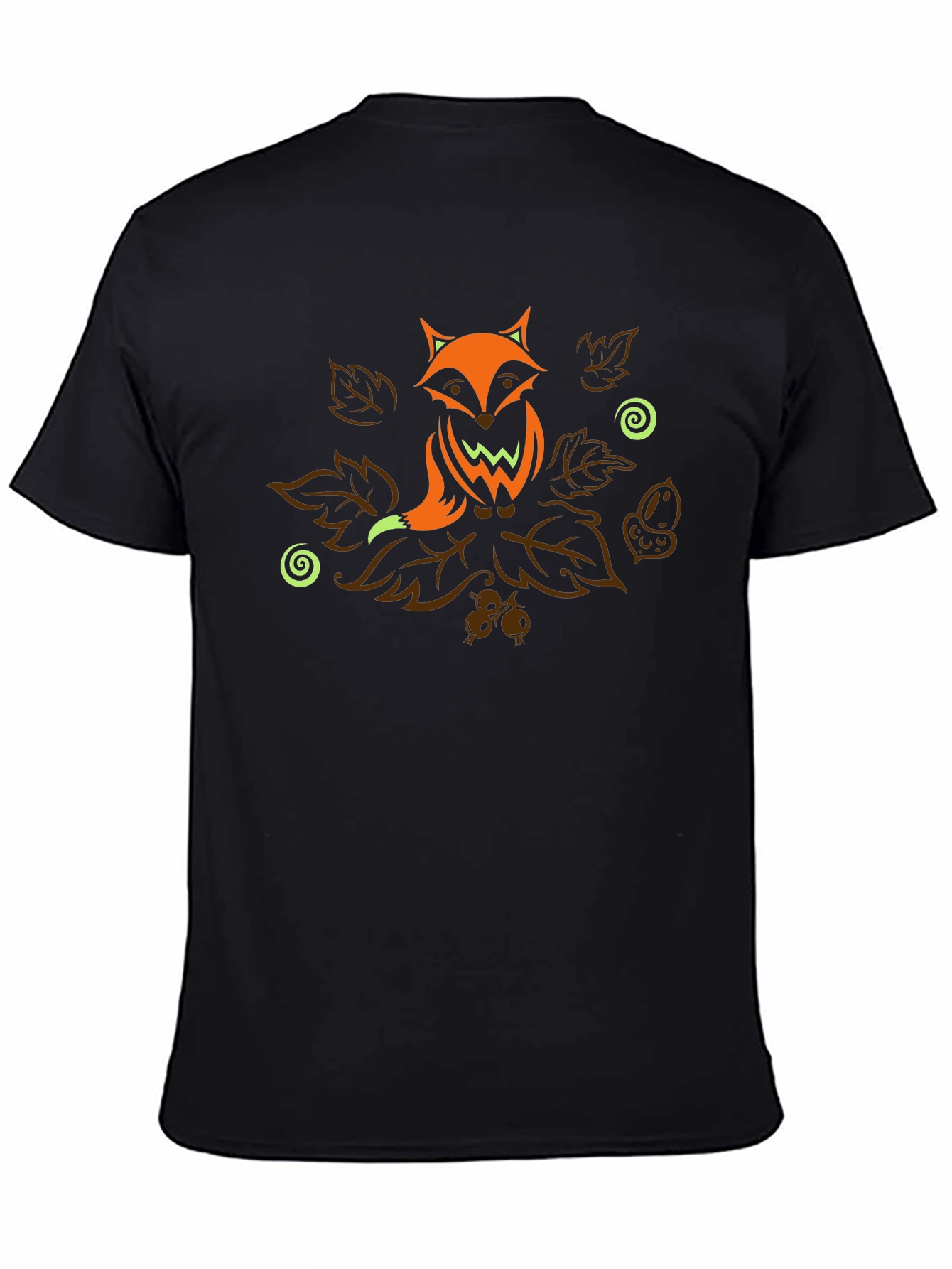 Fox Autumn Leaves T-Shirt - Nature Inspired Graphic Tee