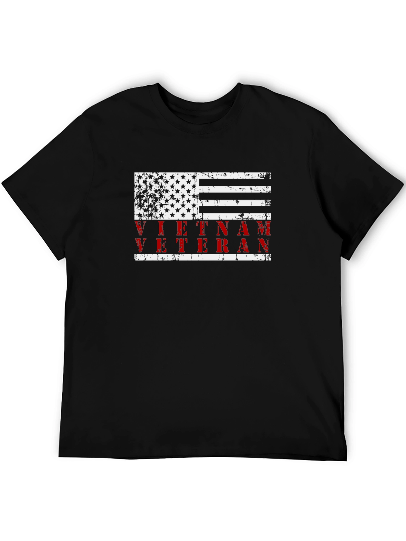 Vietnam Veteran American Flag Graphic T-Shirt