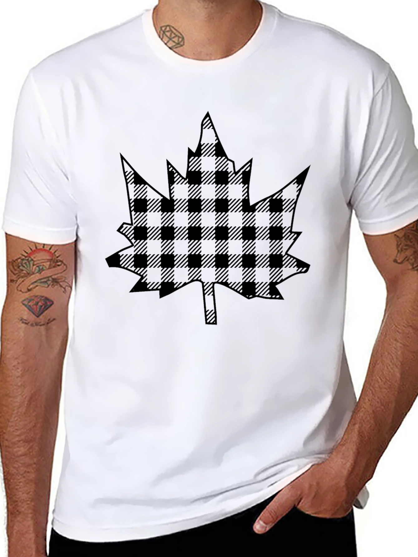 Maple Leaf Plaid Graphic Tee