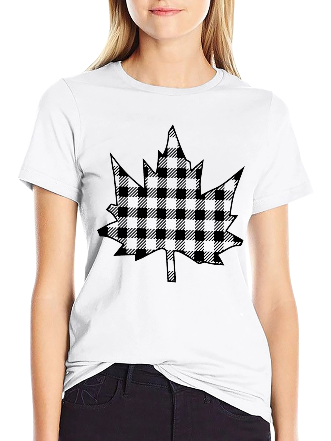 Maple Leaf Plaid Graphic Tee