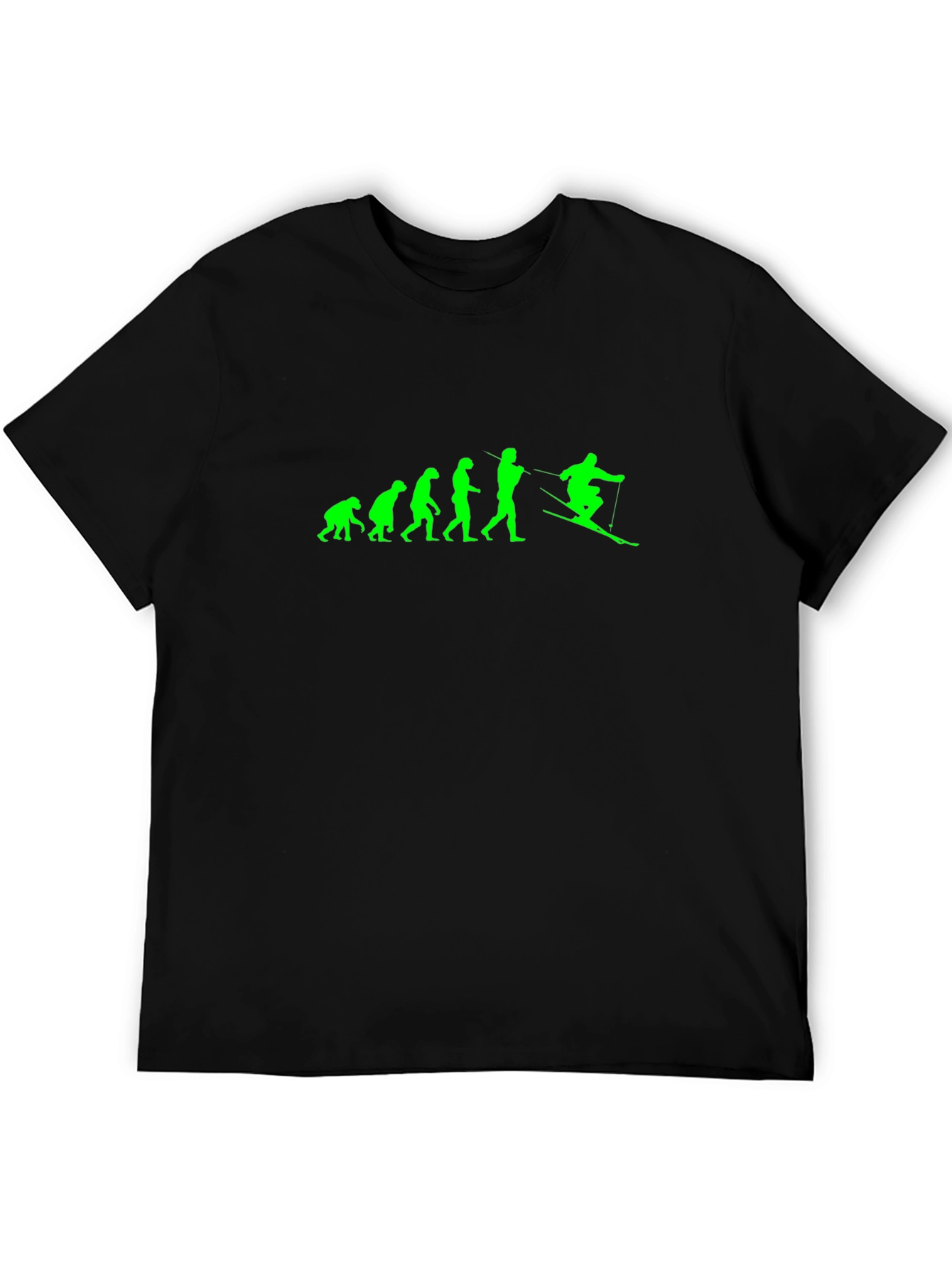 Evolution of Skiing T-Shirt - Black