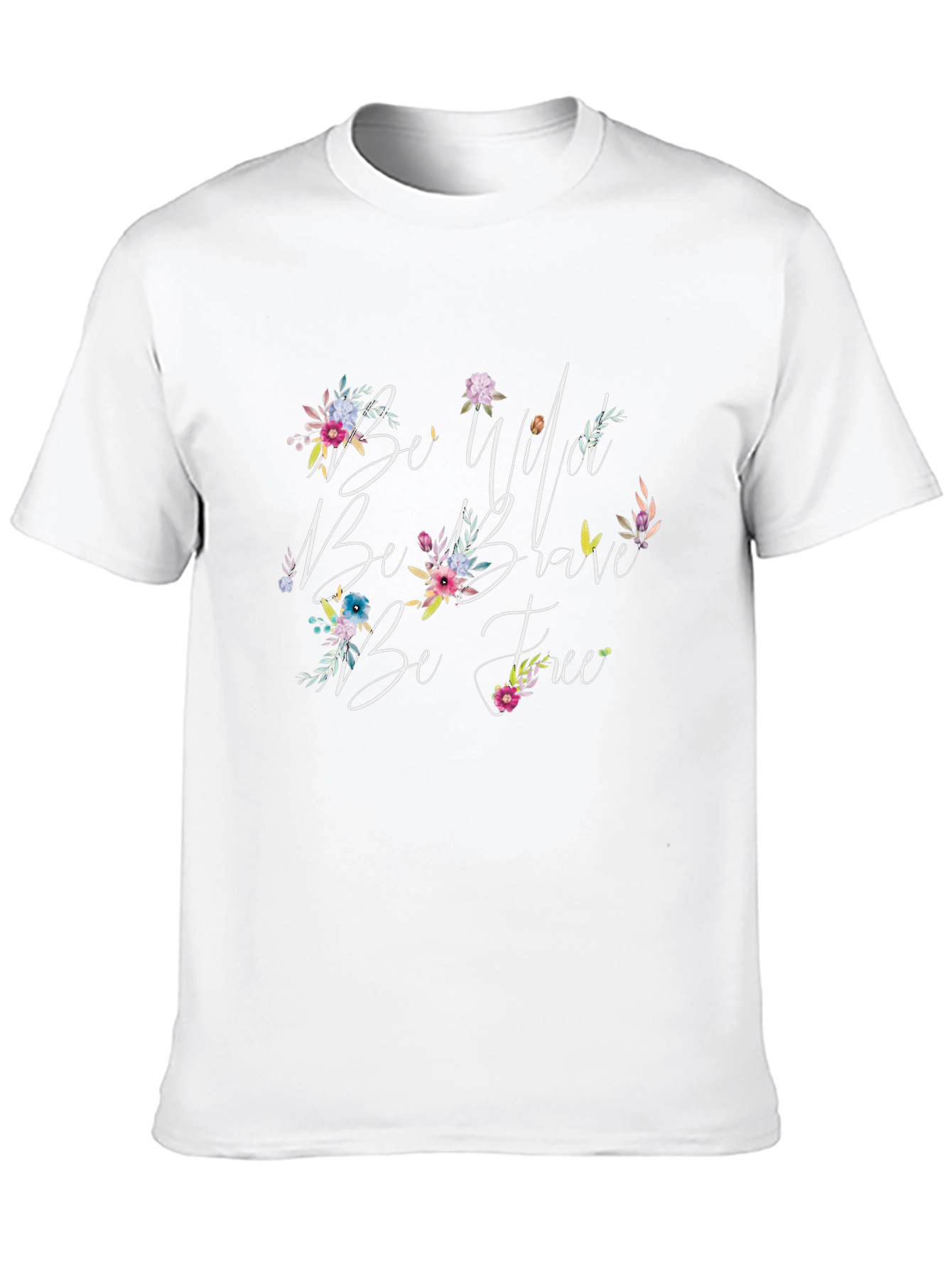 Be Wild Brave Free Black T-Shirt