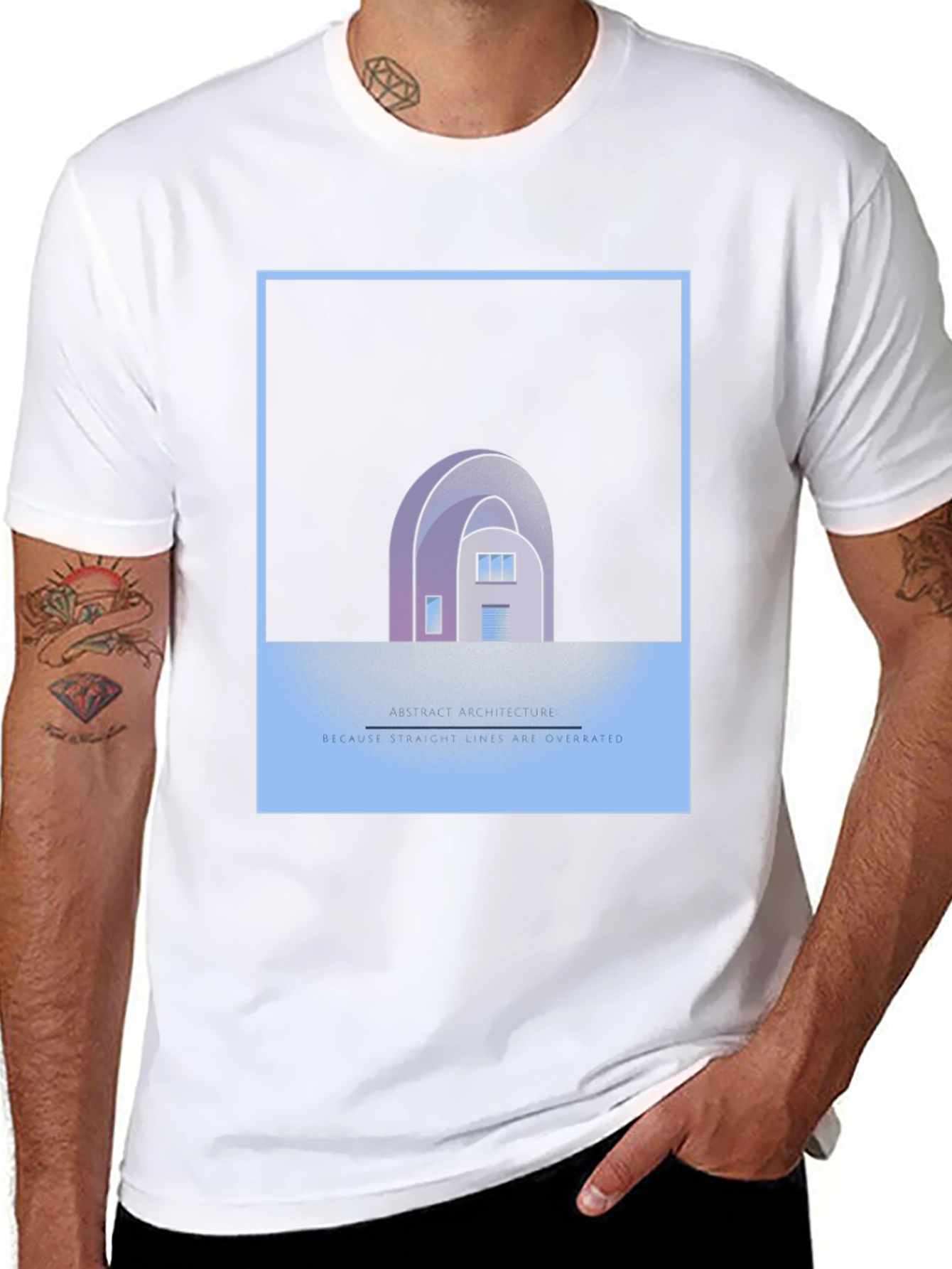 Abstract House Graphic Tee - Unique Style
