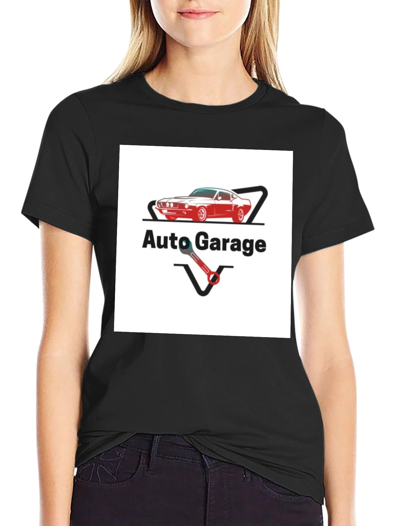 Auto Garage Graphic Tee - Classic Car Design