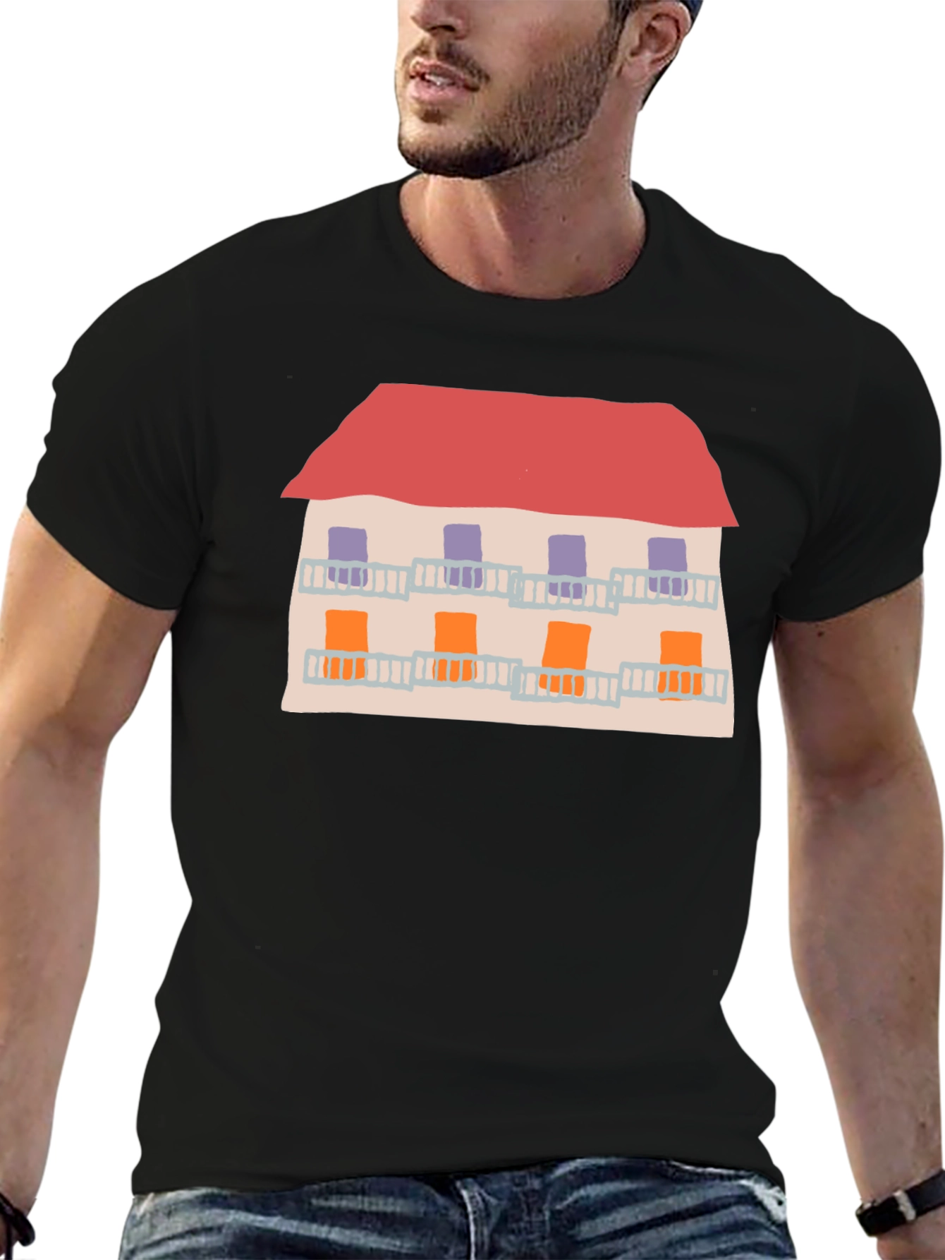 Art House T-Shirt - Funky Black Tee