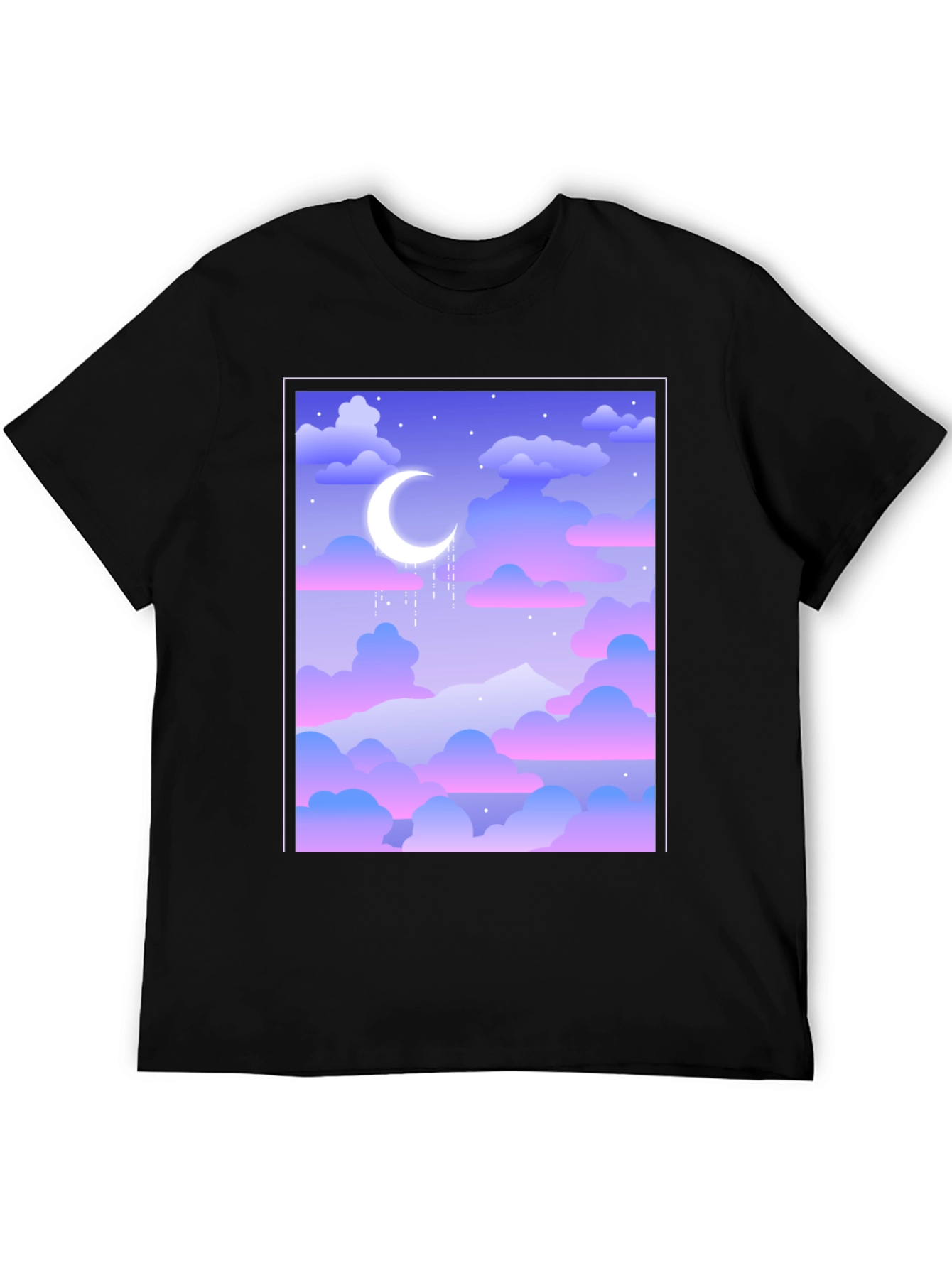 Dreamy Moonscape Black Tee