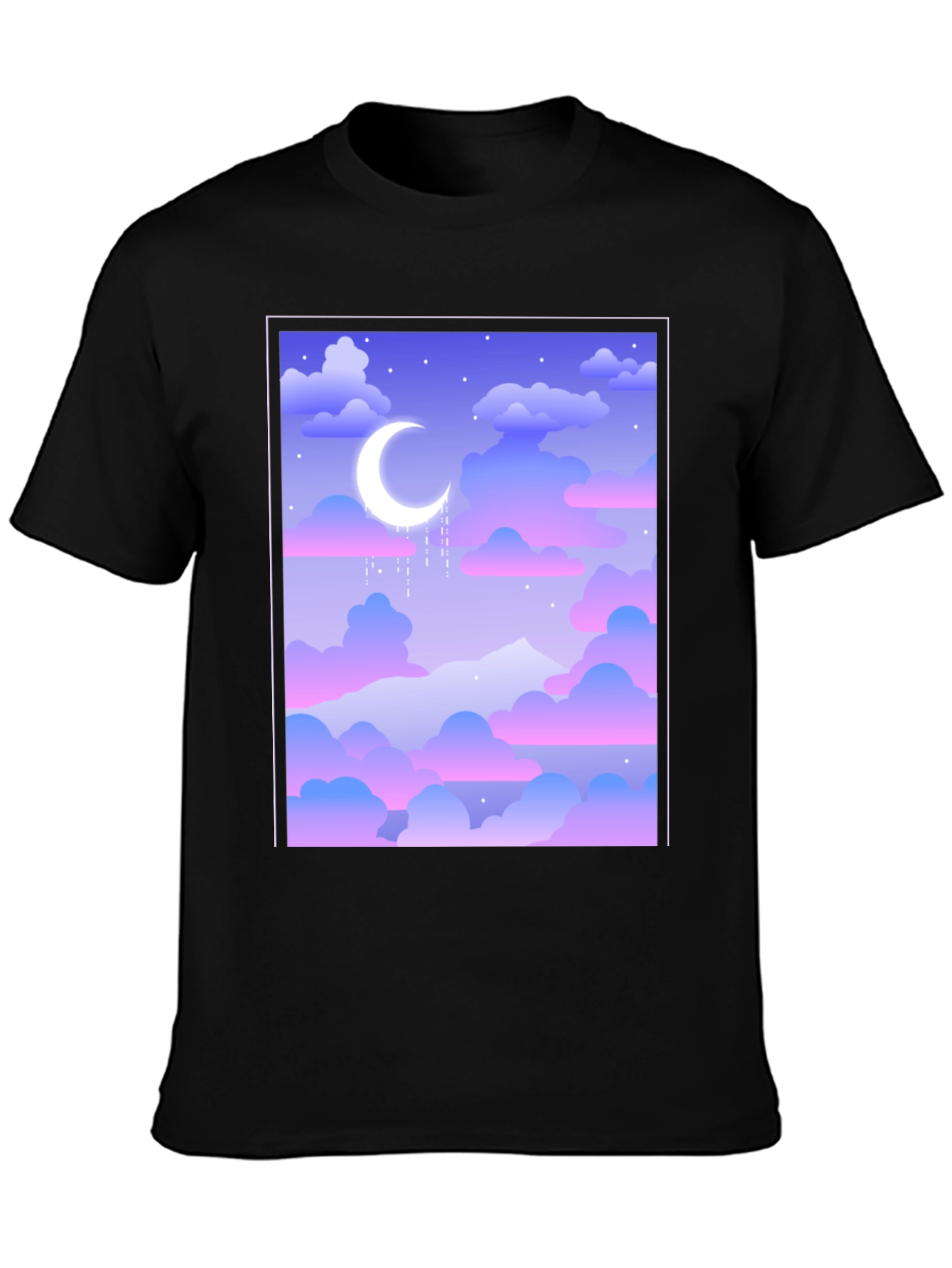 Dreamy Moonscape Black Tee