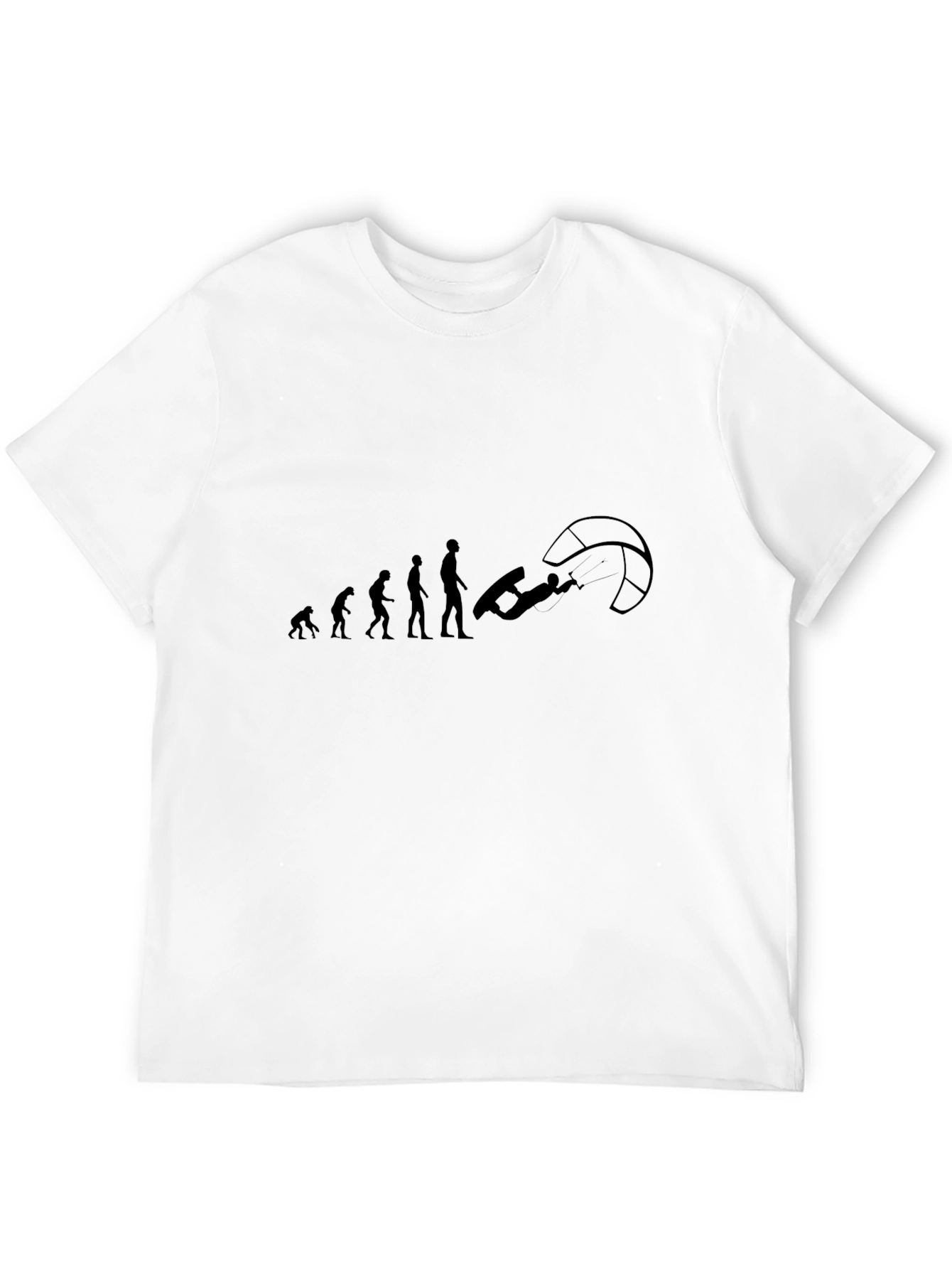 Evolution of Kitesurfing T-Shirt - Black Cotton Tee