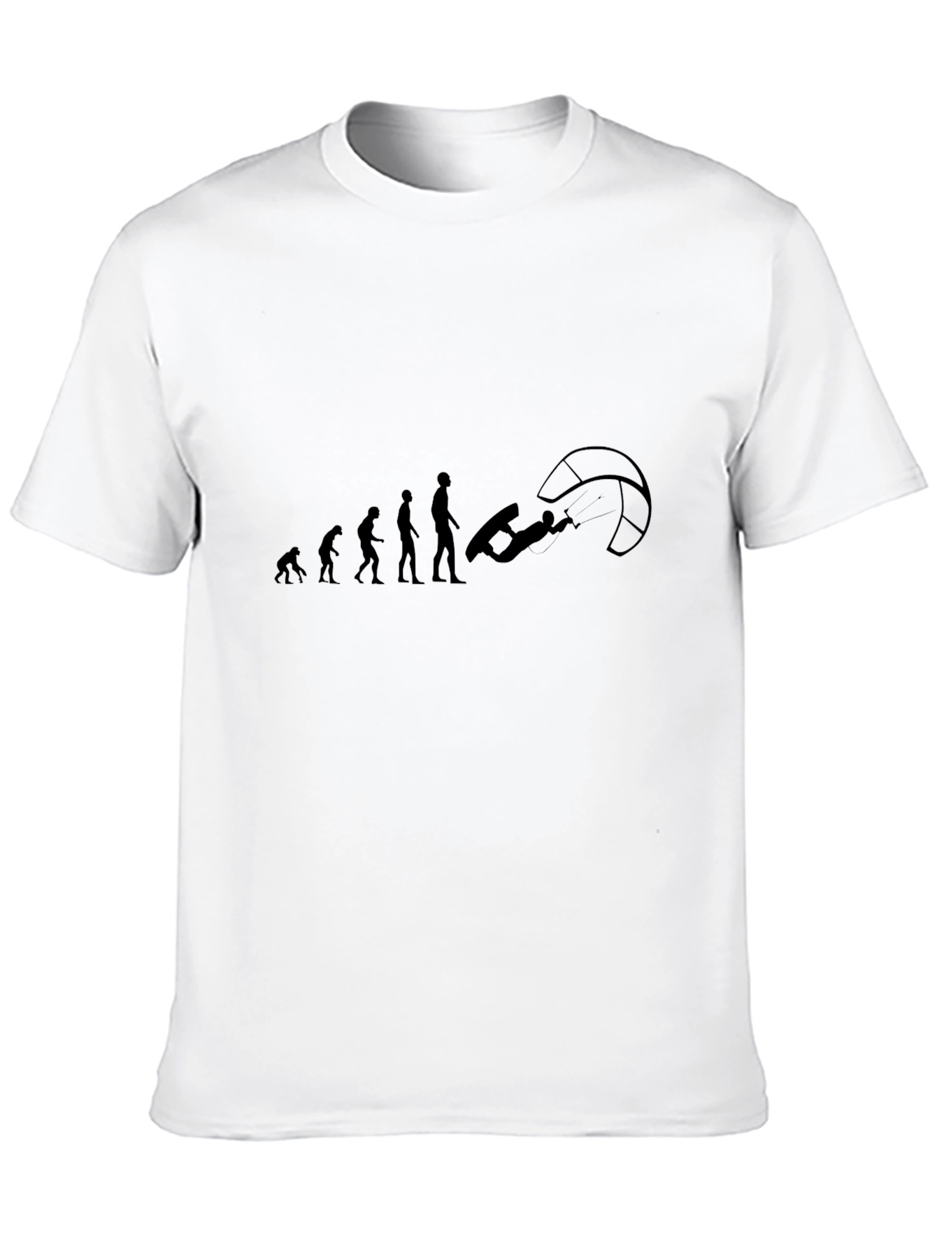 Evolution of Kitesurfing T-Shirt - Black Cotton Tee