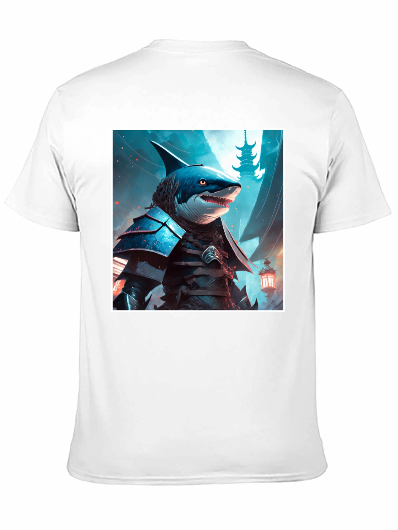 Samurai Shark Graphic Tee - Unique Design