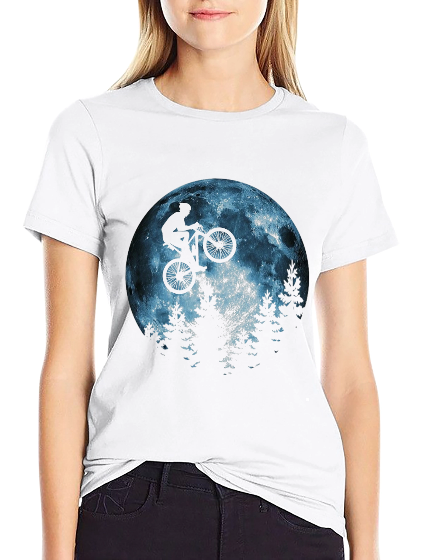 Mountain Bike Moon Ride Graphic Tee