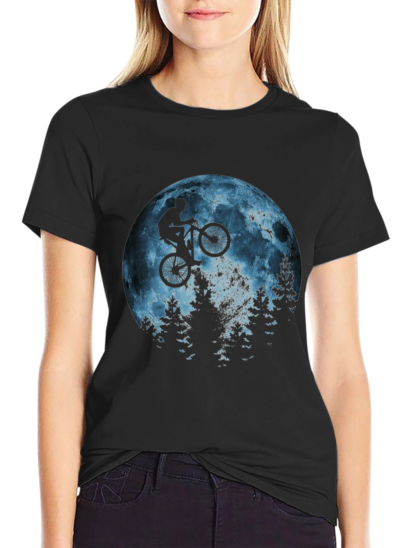 Mountain Bike Moon Ride Graphic Tee