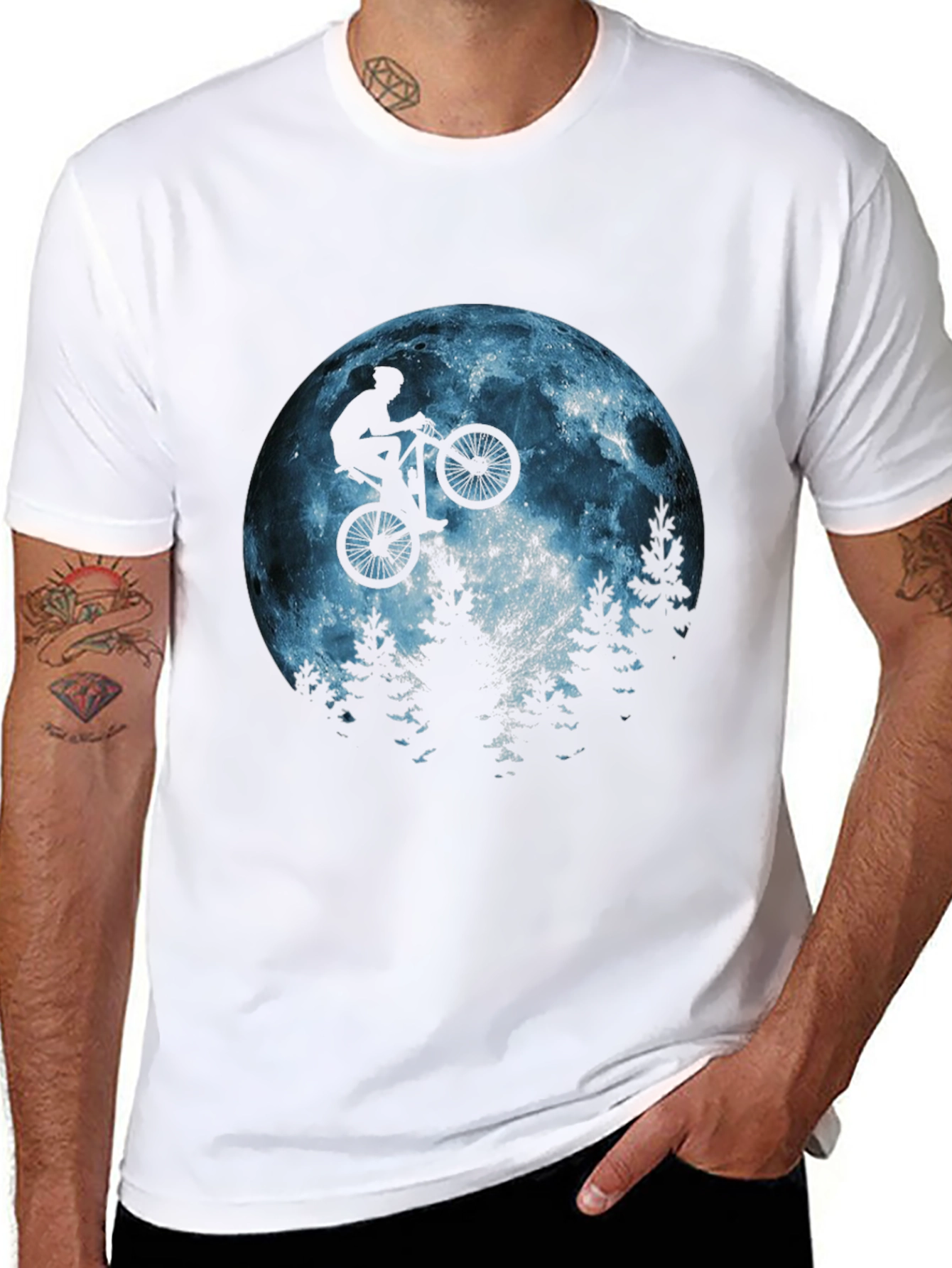 Mountain Bike Moon Ride Graphic Tee