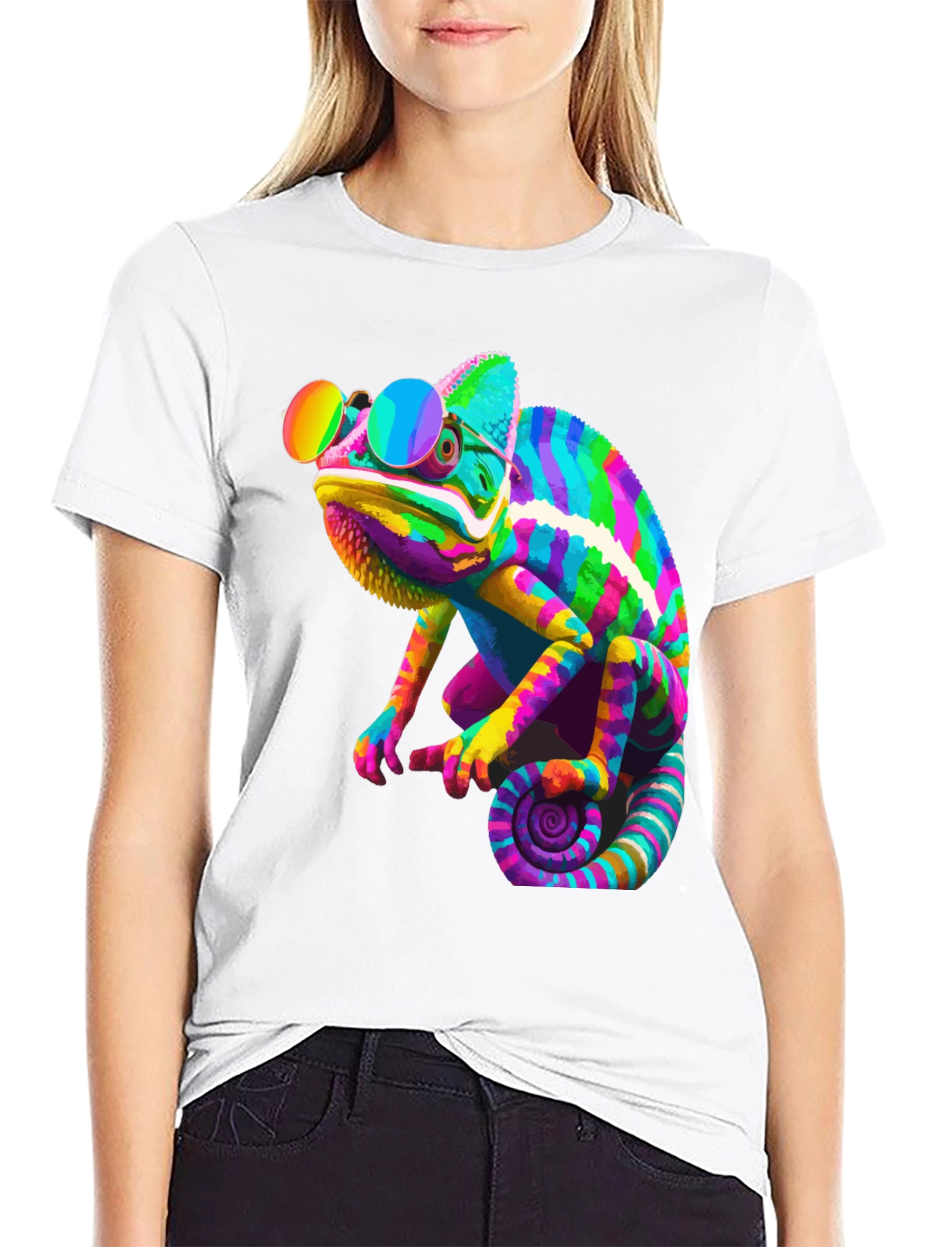 Cool Chameleon Graphic T-Shirt