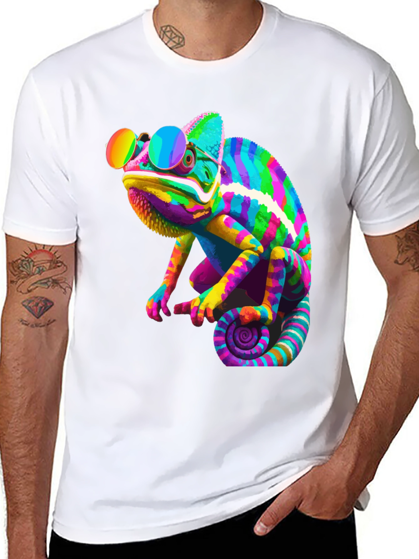 Cool Chameleon Graphic T-Shirt