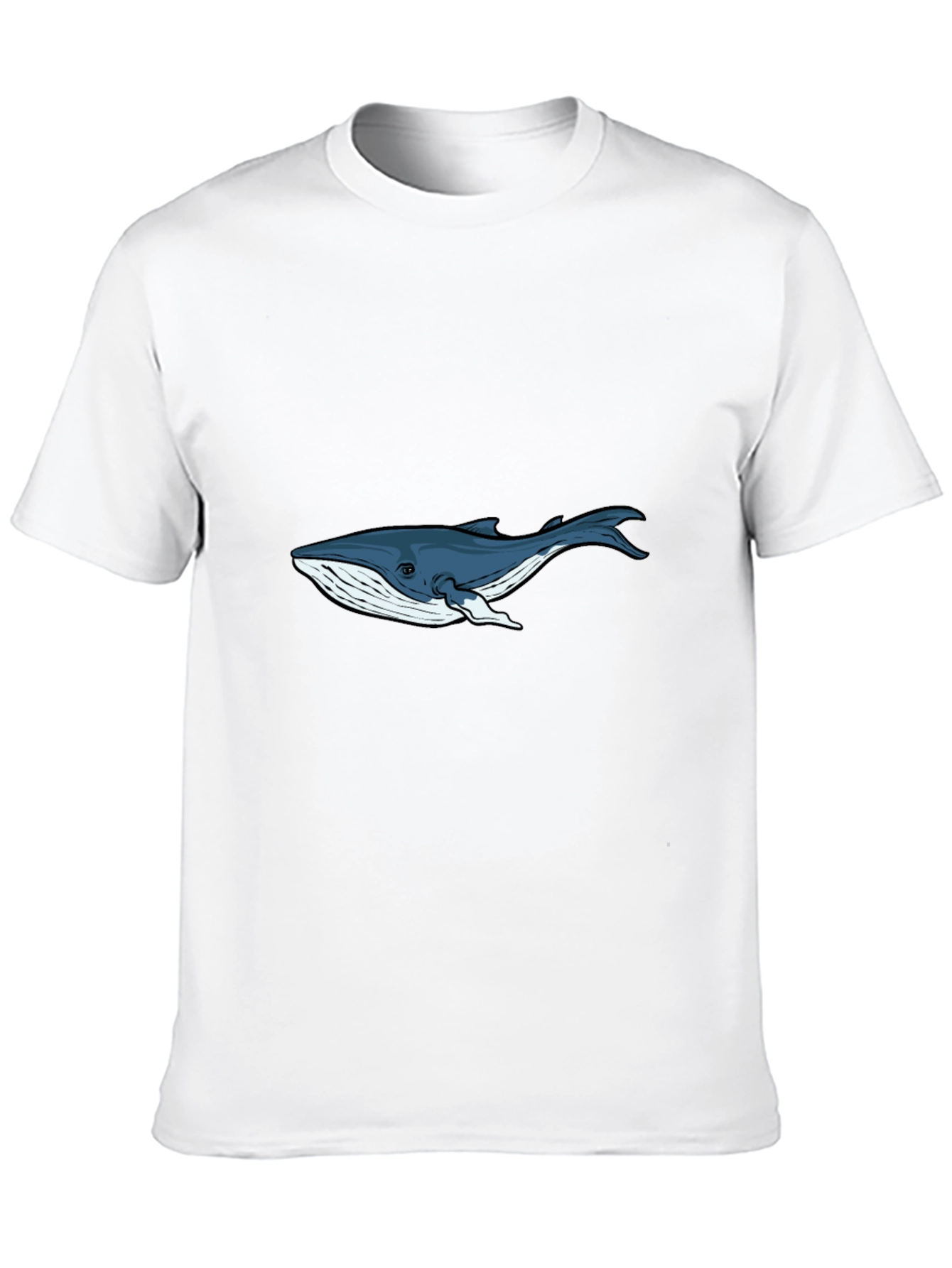 Black T-Shirt with Blue Whale Graphic