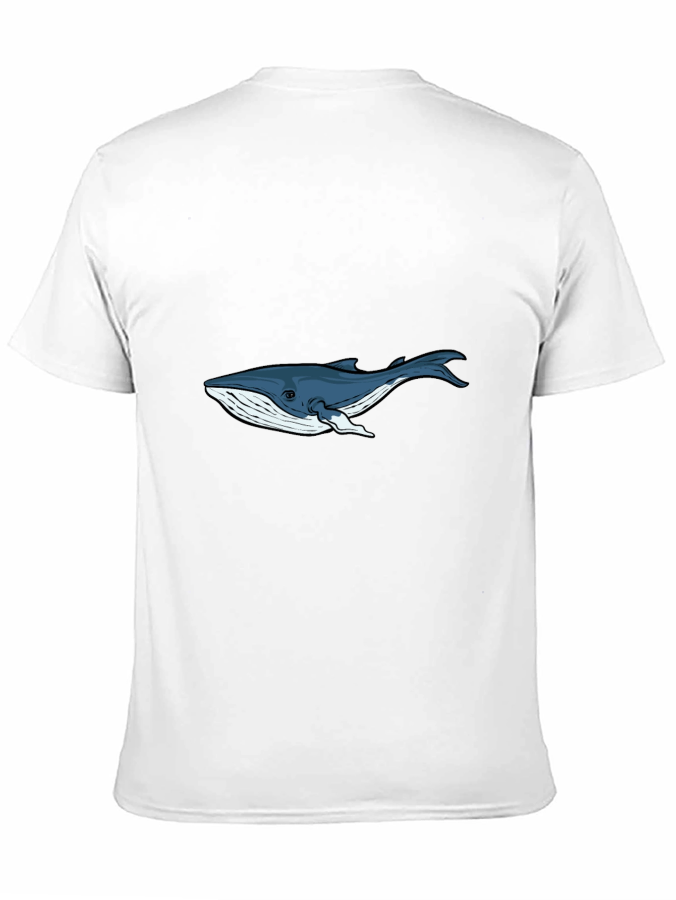 Black T-Shirt with Blue Whale Graphic
